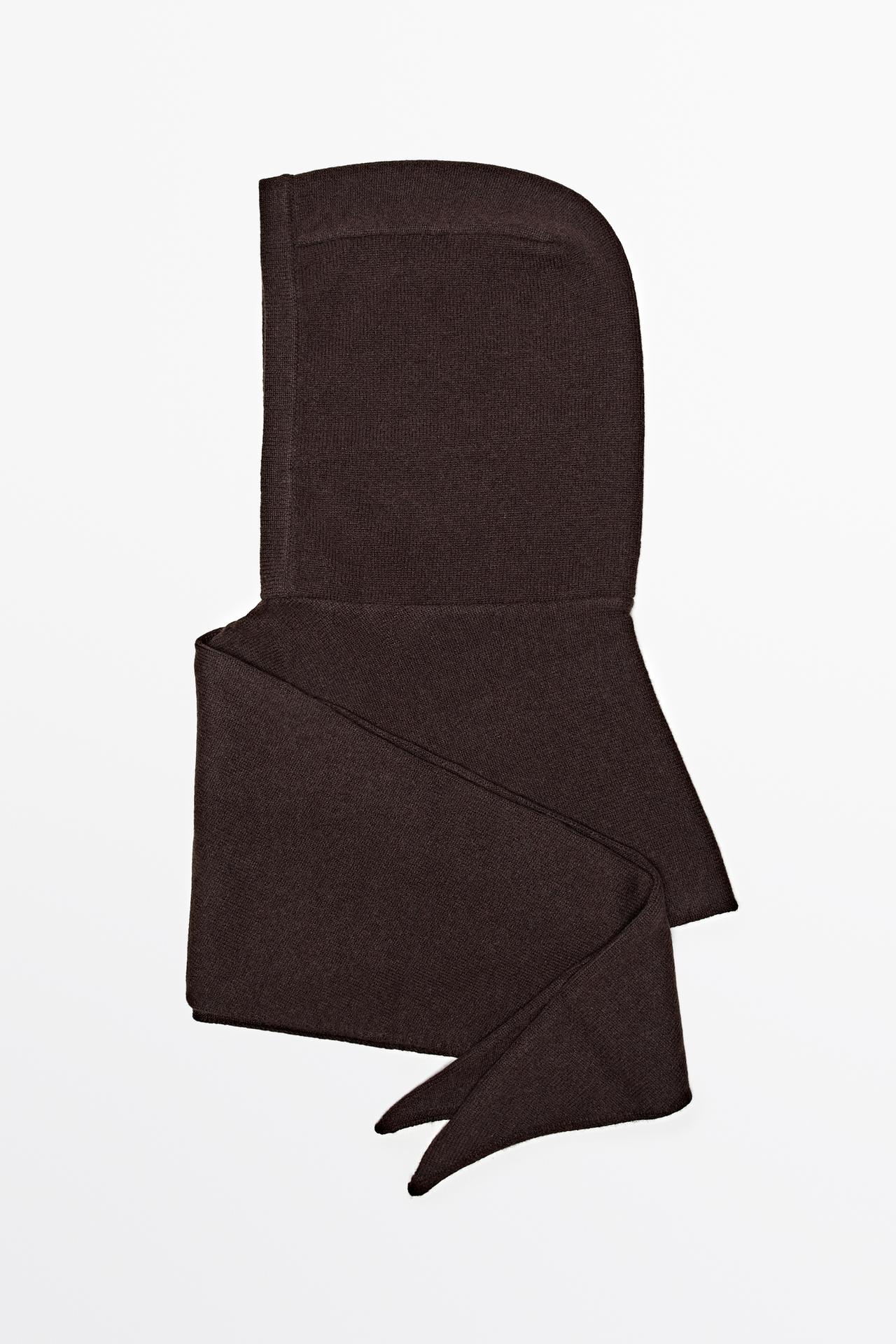 100% cashmere bandana balaclava — BROWN