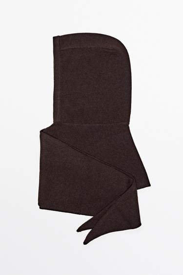 100% cashmere bandana balaclava — BROWN 1