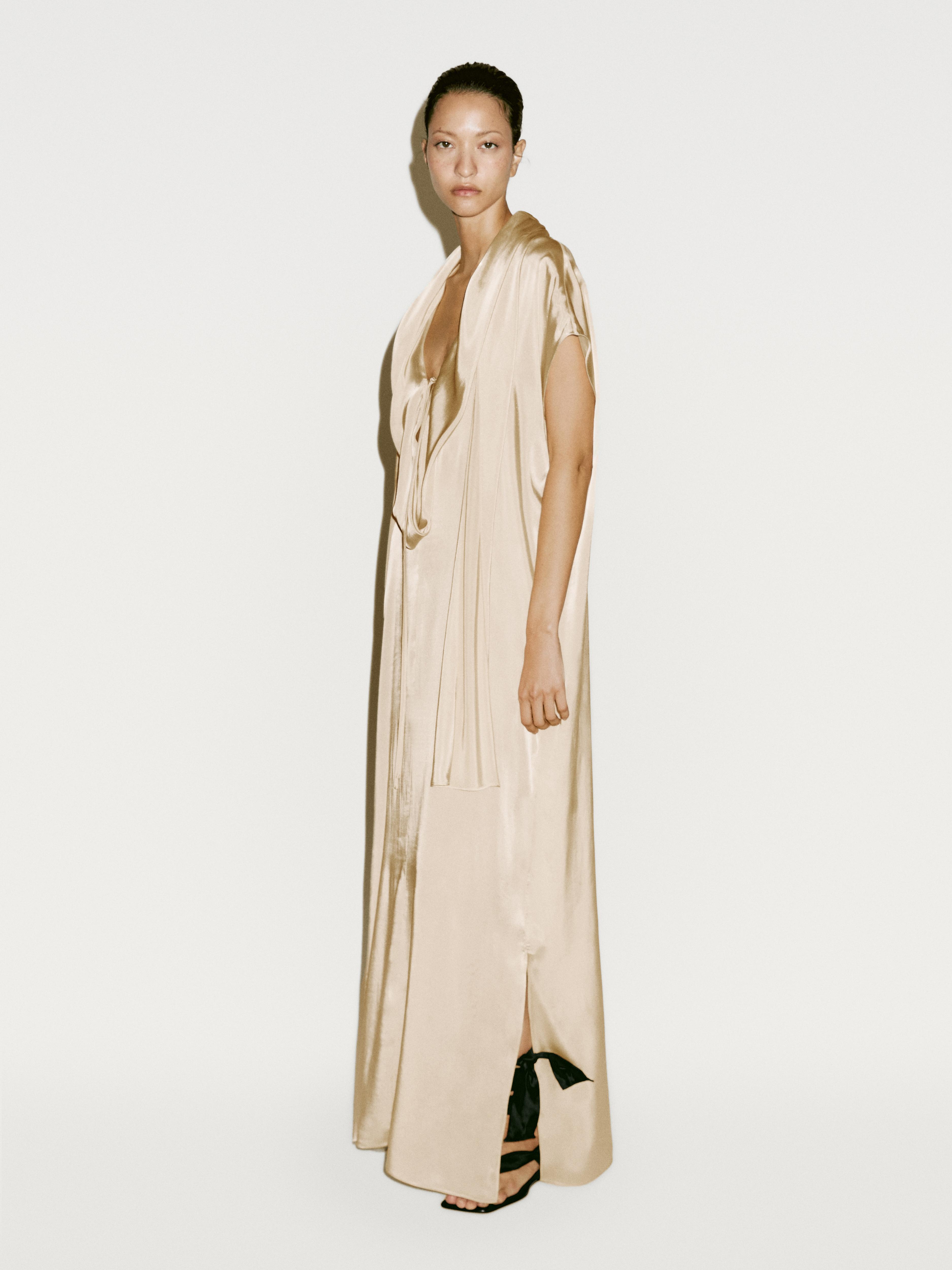 Long flowing dress with scarf detail - Limited Edition