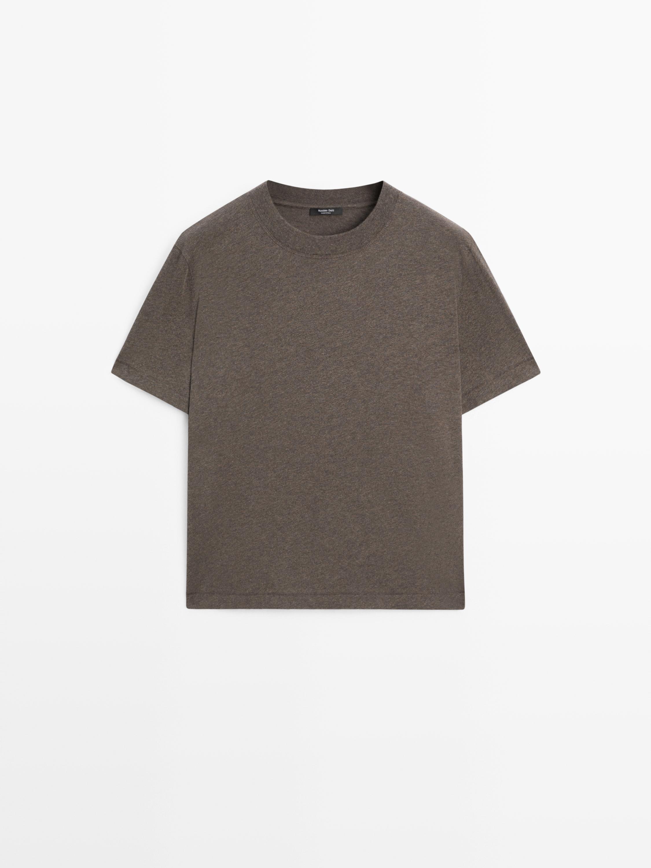 T-shirt chiné à manches courtes