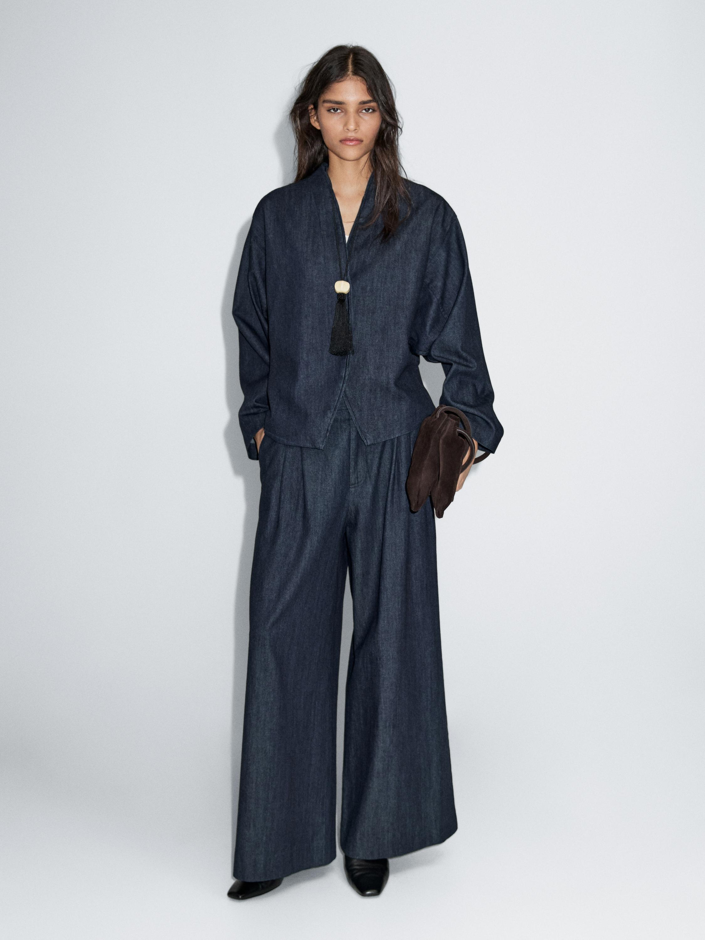 Kimono denim 100 % coton