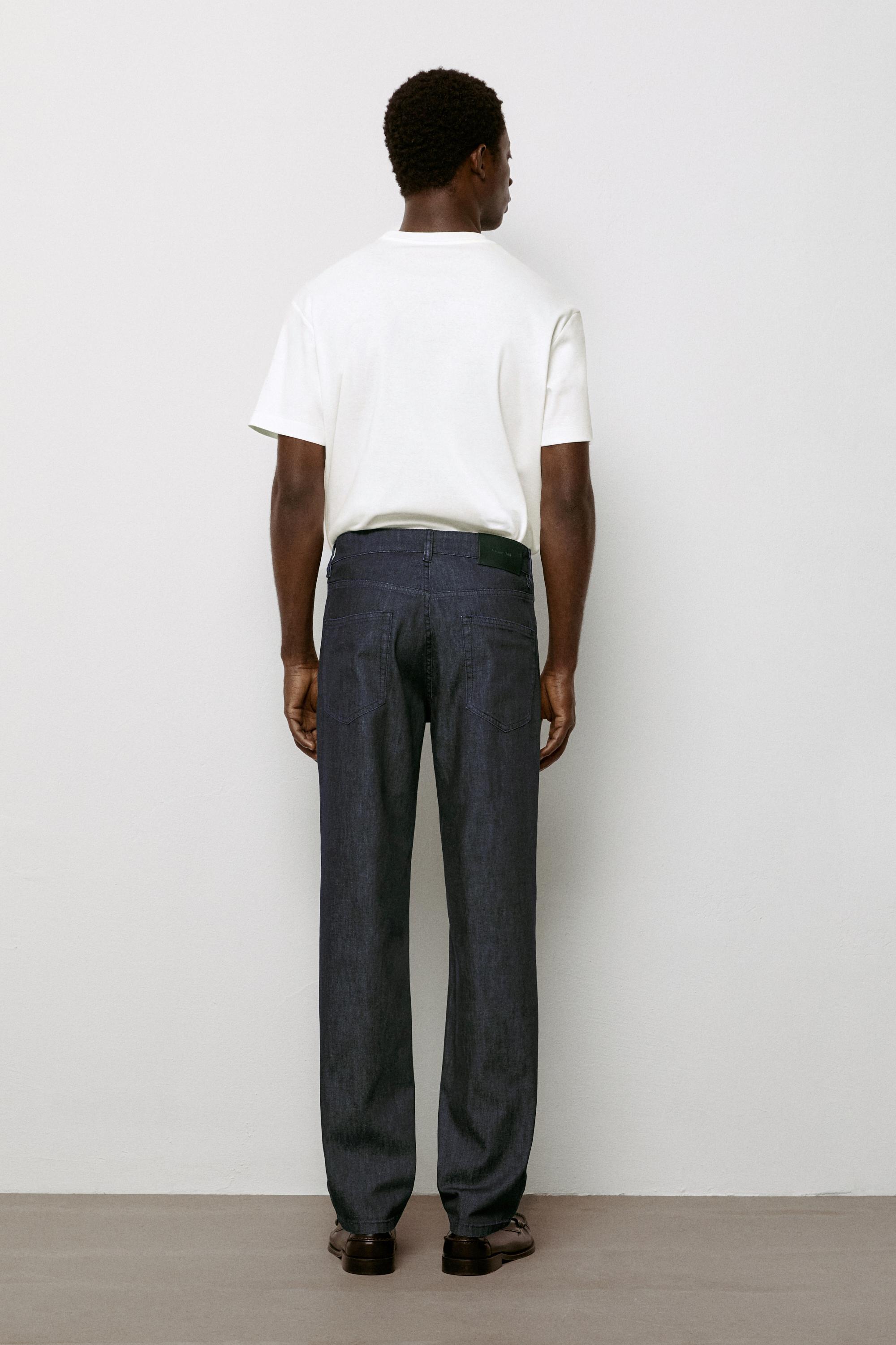 Lightweight tapered fit jeans — NAVY BLUE