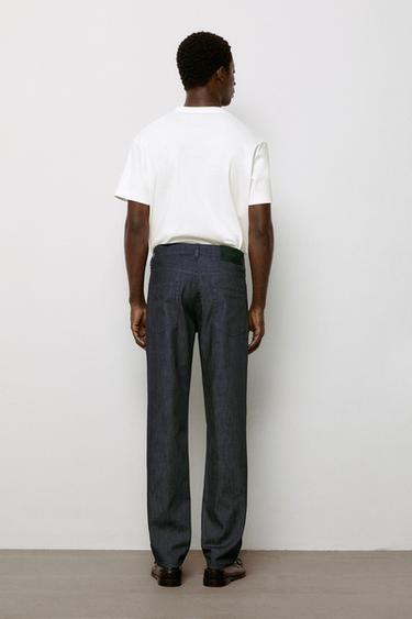 Lightweight tapered fit jeans — NAVY BLUE 5