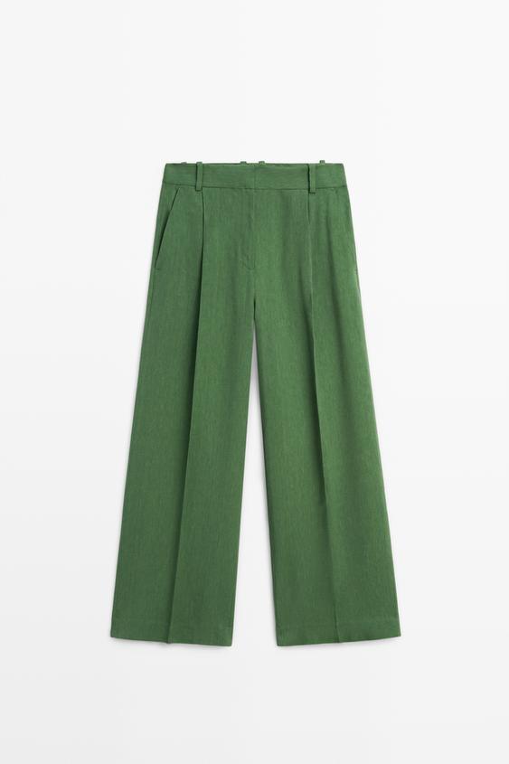 Total look dökümlü pantolon
