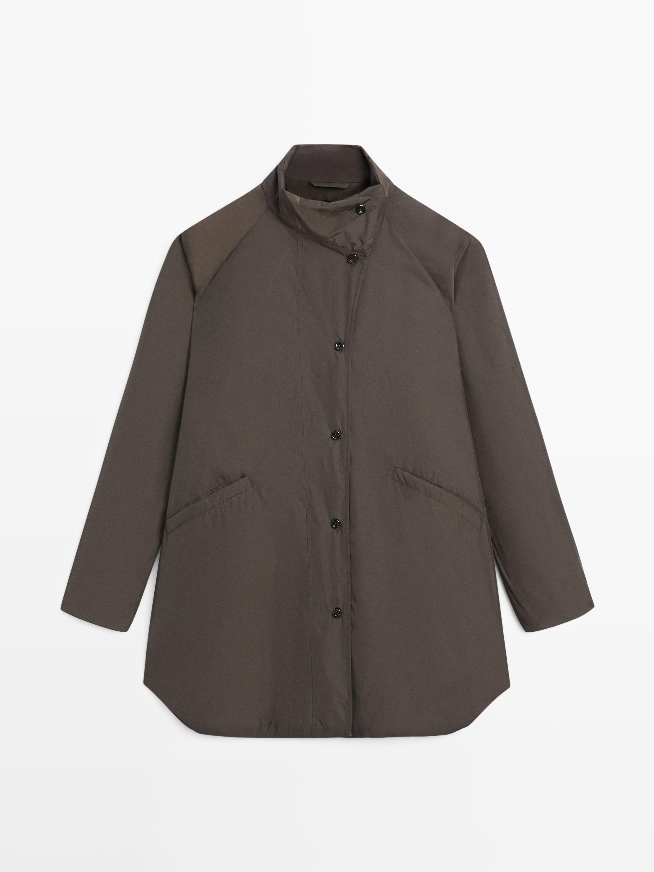 Długa kurtka pikowana