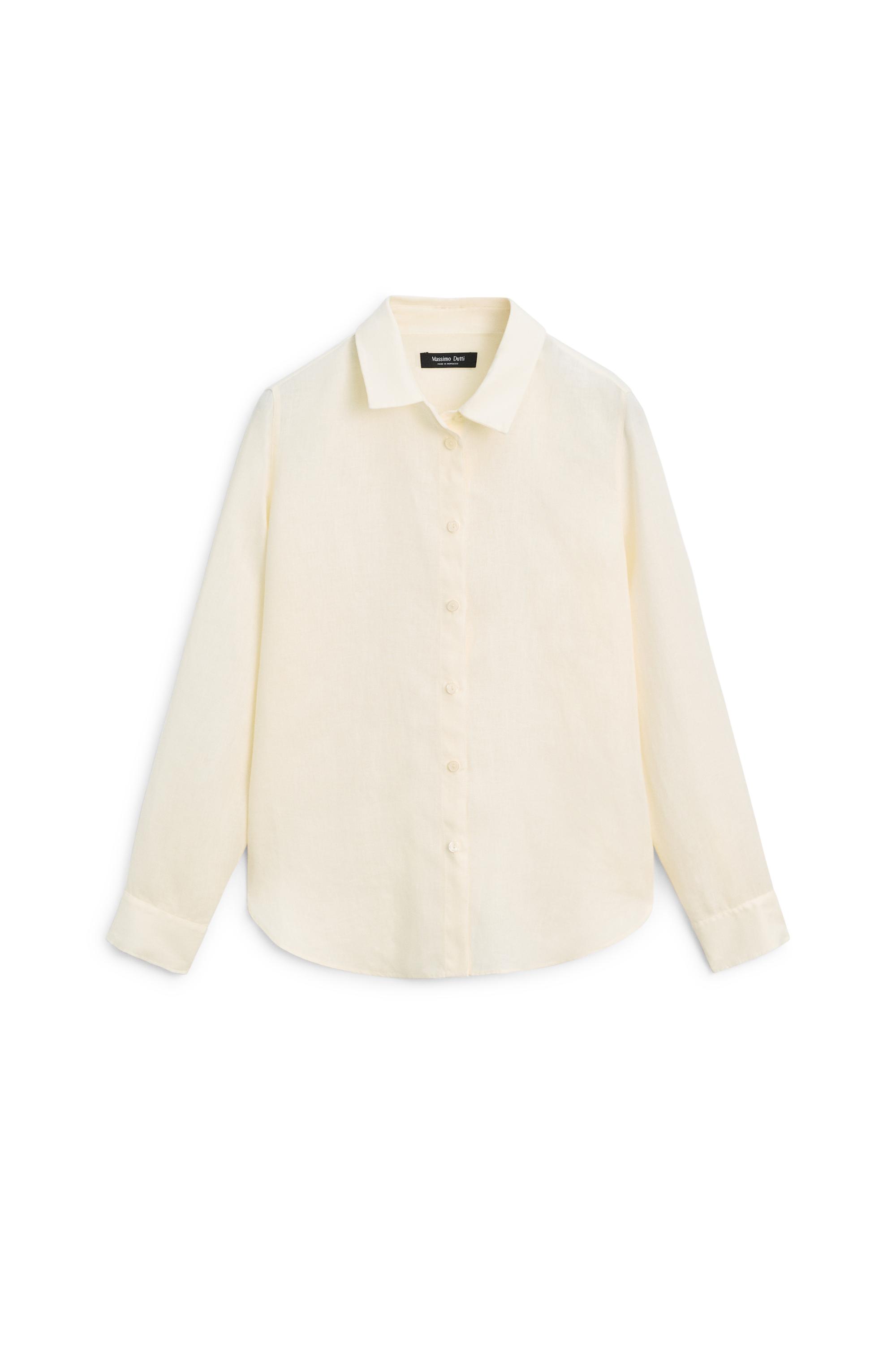 Flowing 100% linen shirt — YELLOW