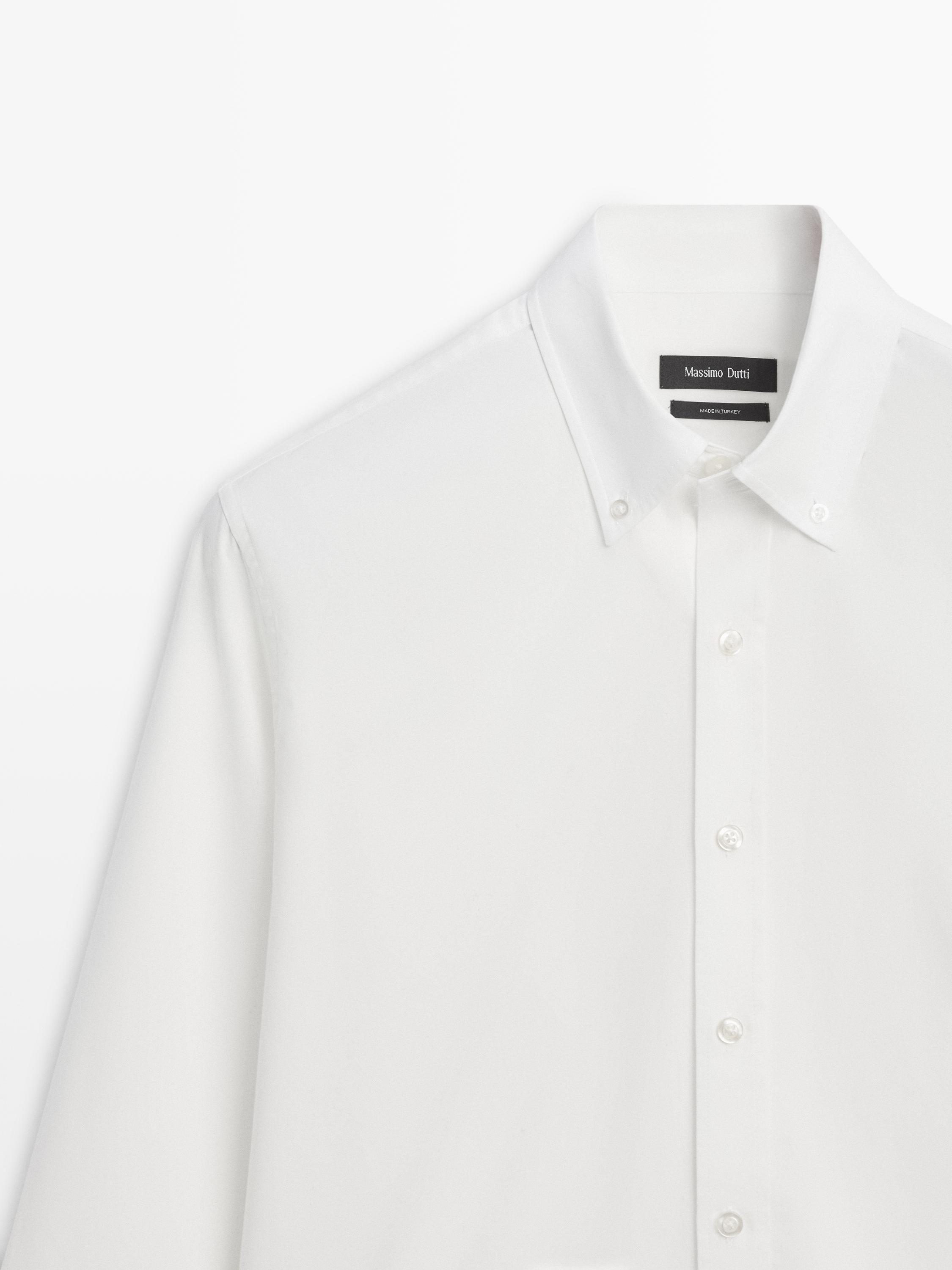 Regular fit 100% cotton shirt — Off white