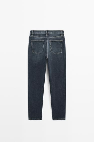 Mid-waist slim fit cropped jeans — MEDIUM BLUE 6