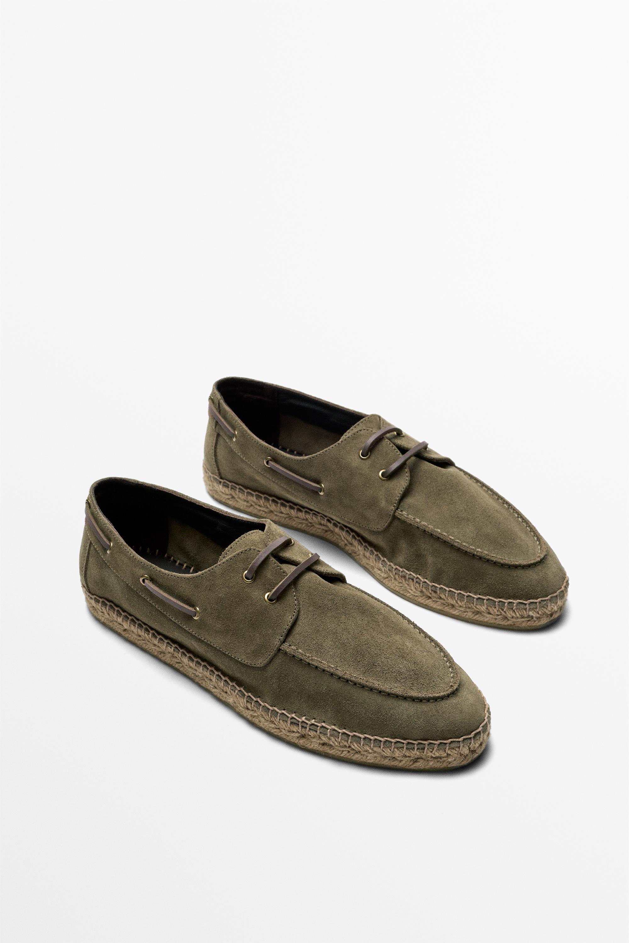 Jute sole deck shoes — GREEN