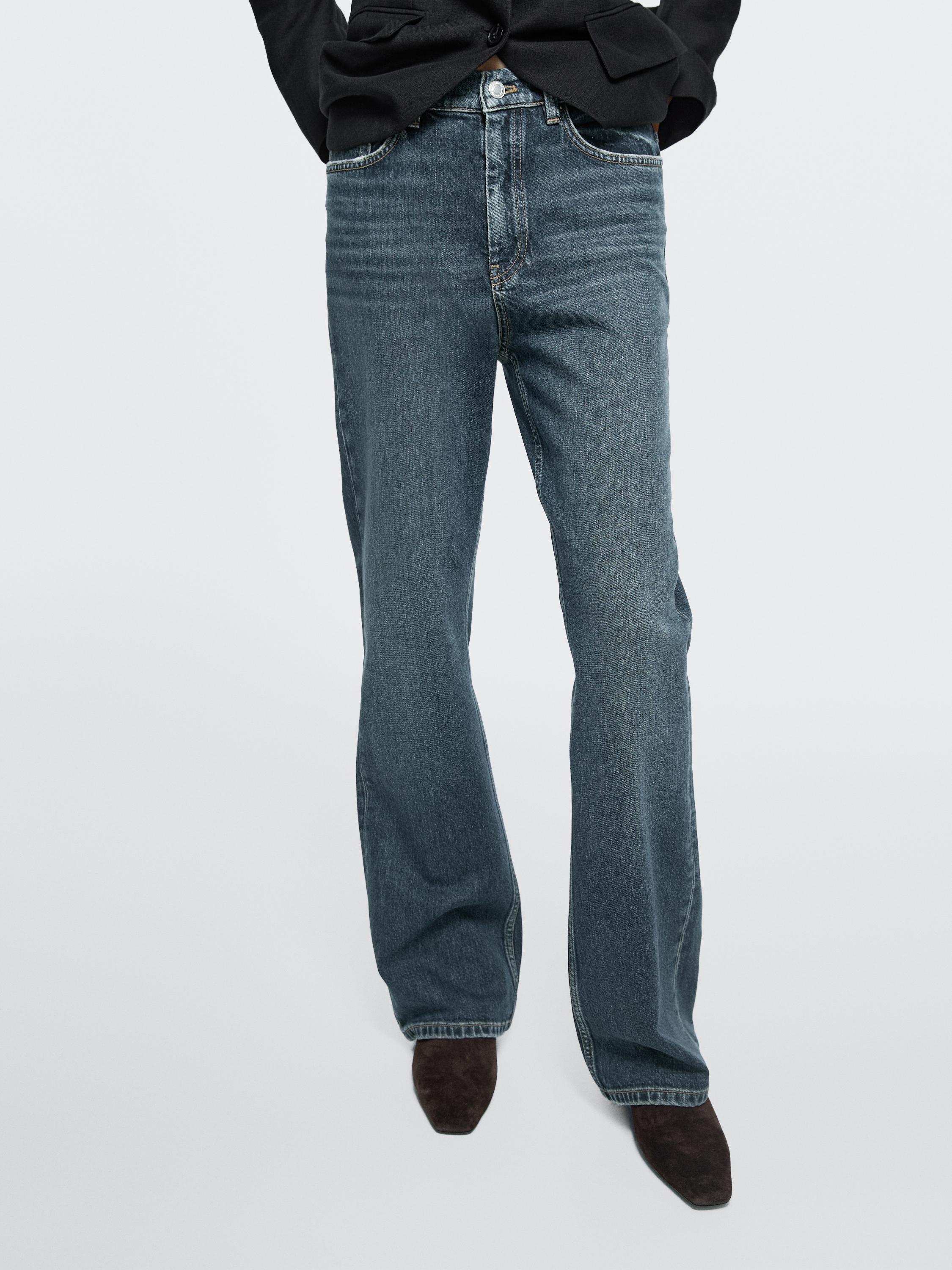 High-waist boot-cut jeans — MEDIUM BLUE