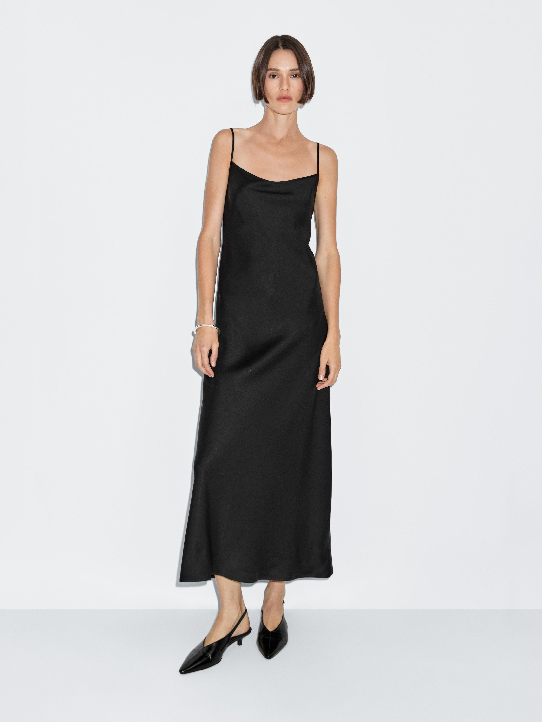 Robe longue nuisette en crêpe