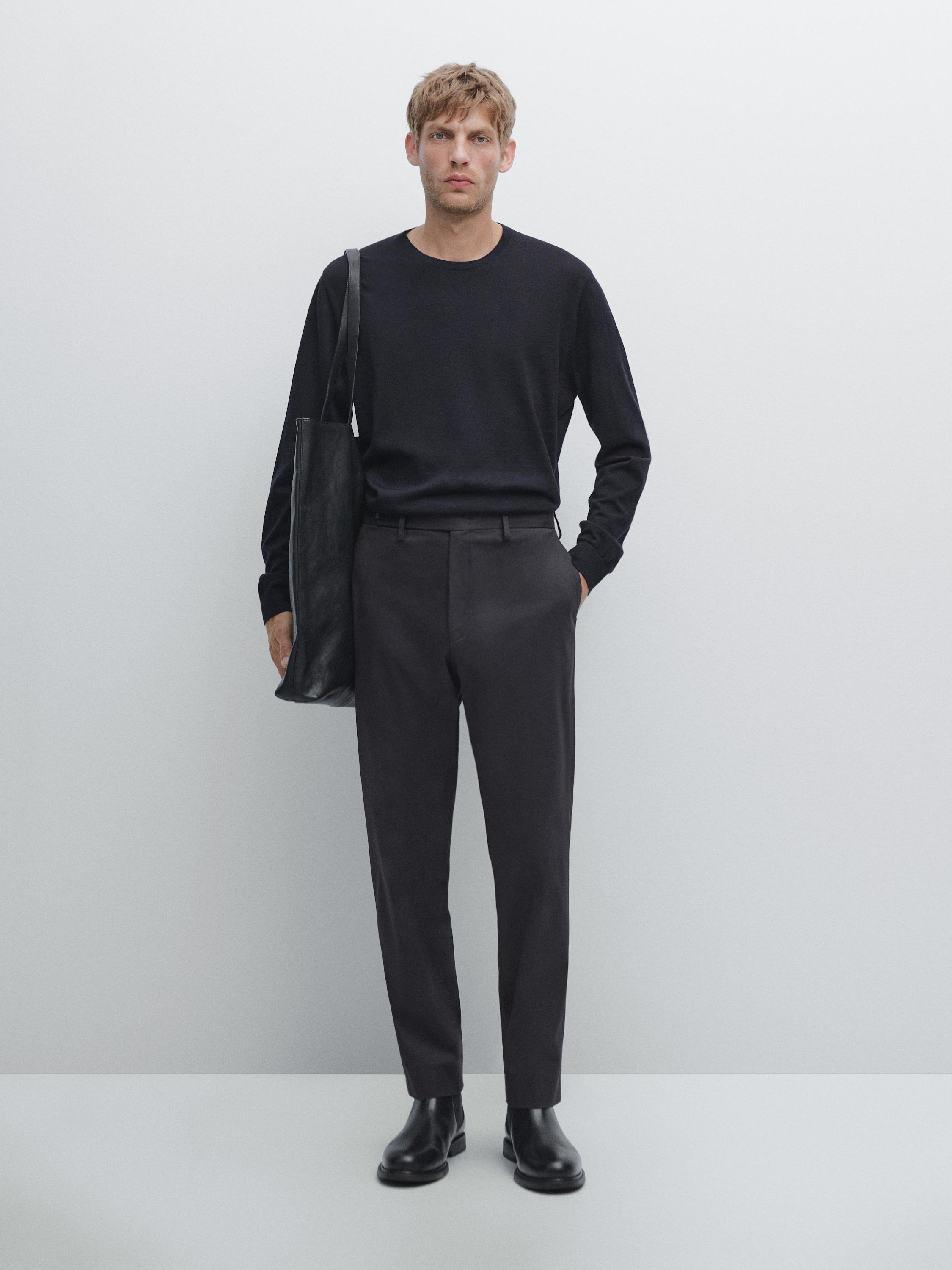 Pantalón slim fit mezcla algodón