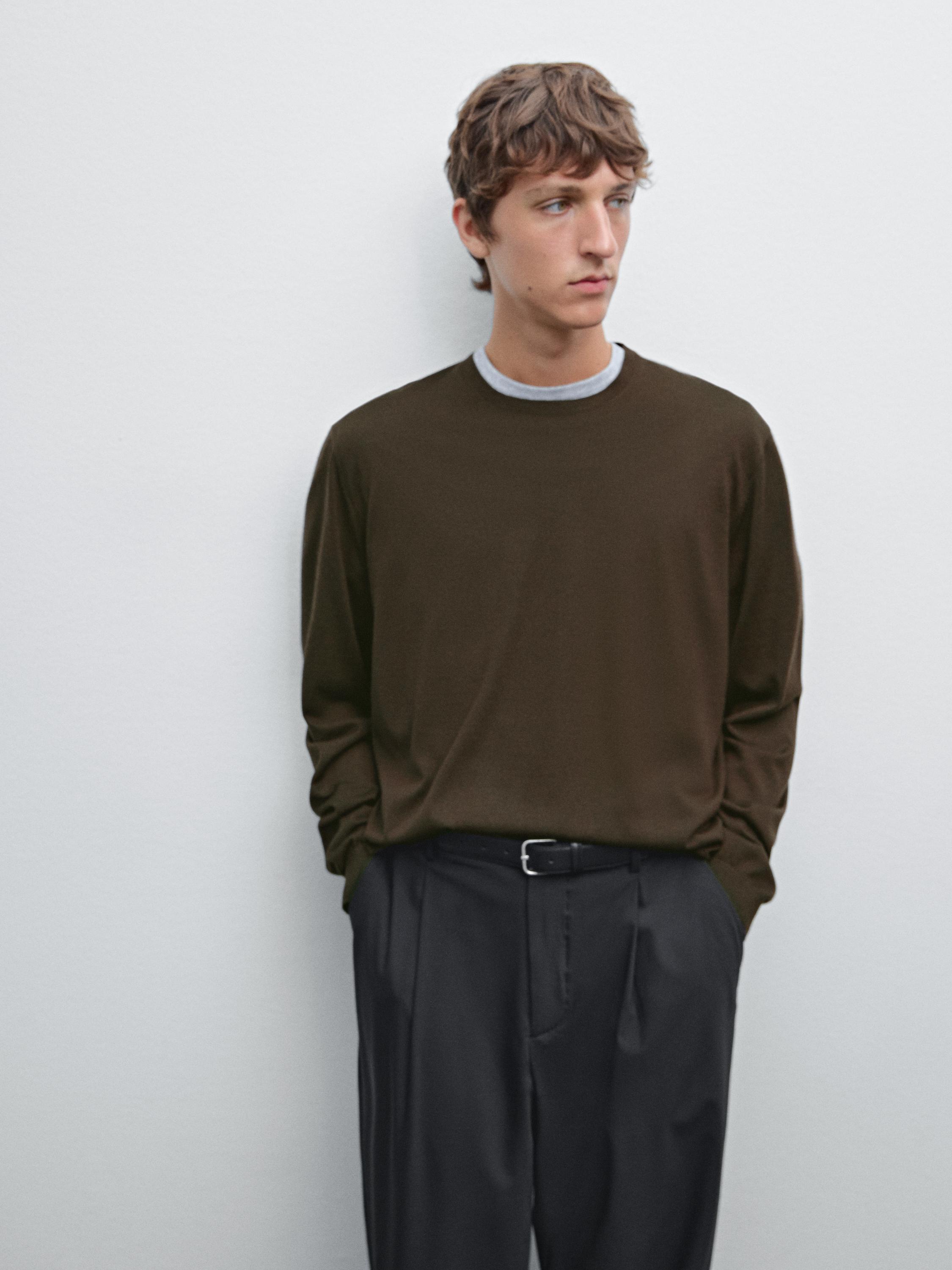 100% merino wool knit sweater