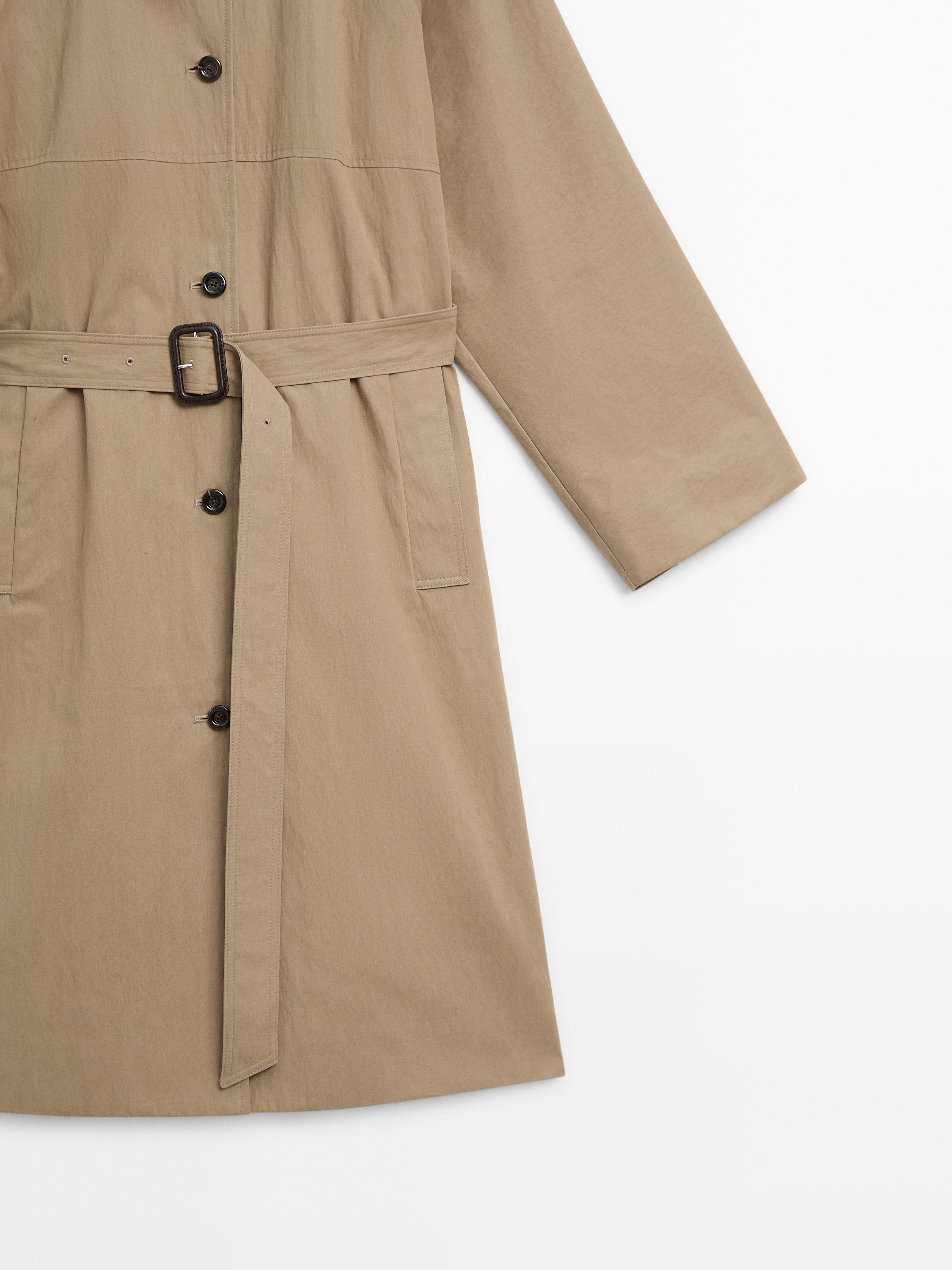 Trenchcoat aus Baumwollmischgewebe