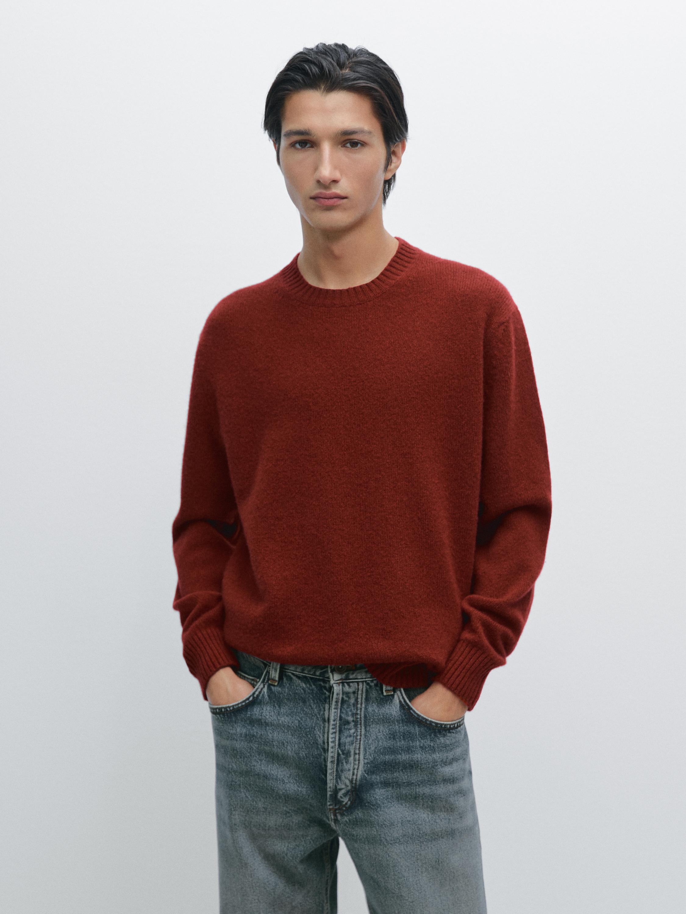 Pull col rond en laine mélangée