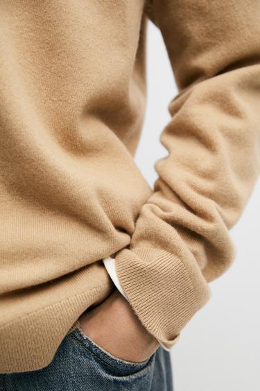 100% wool knit polo sweater — MEDIUM CAMEL 8