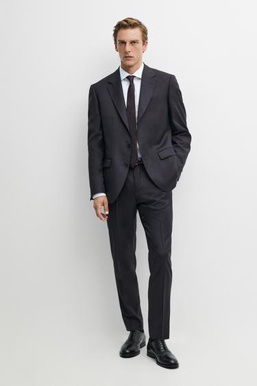100% cool wool suit blazer — NAVY BLUE 1