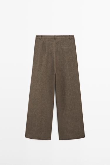 Linen melange darted trousers — CAREY 6