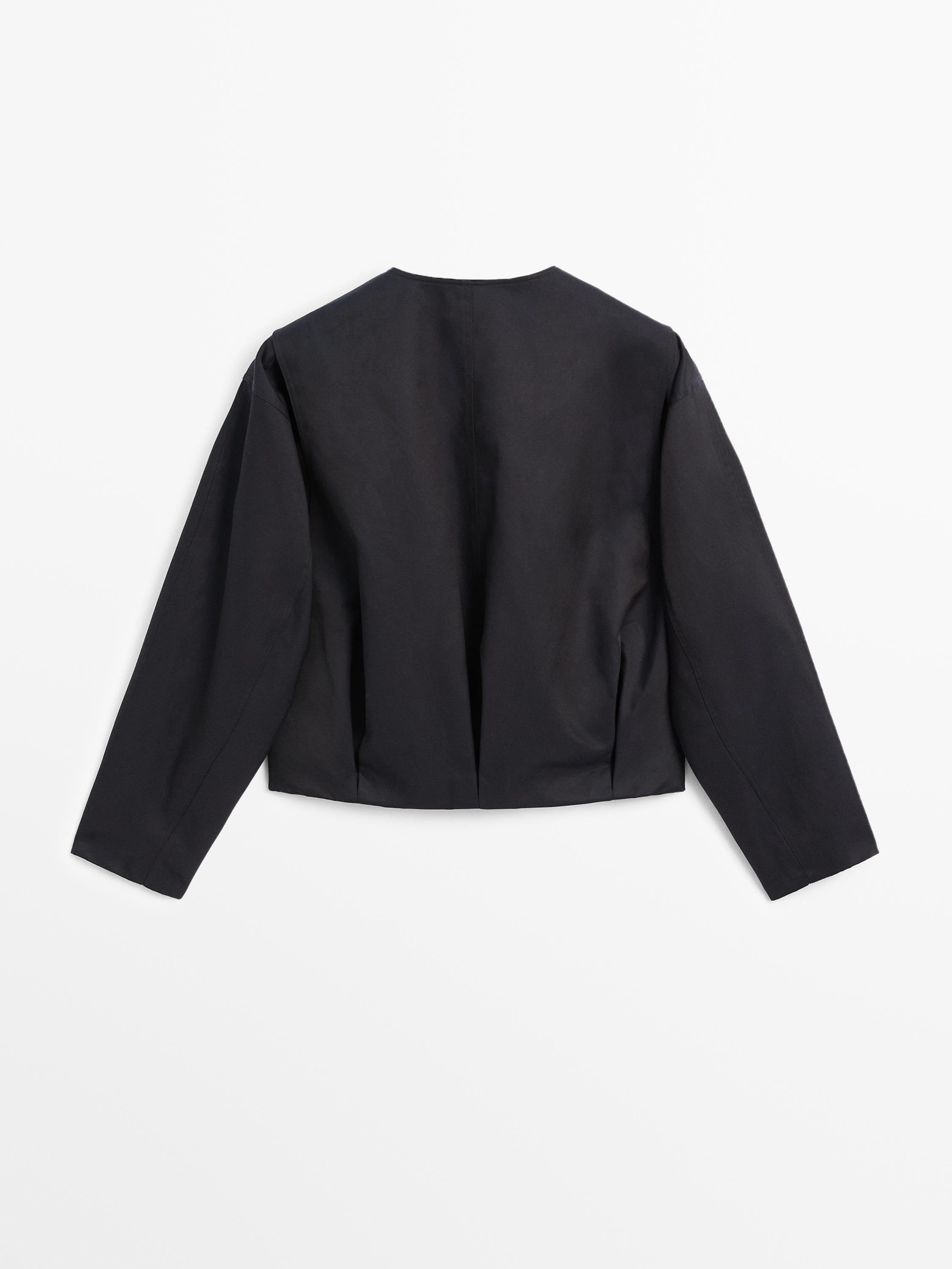 Cotton blend bomber jacket