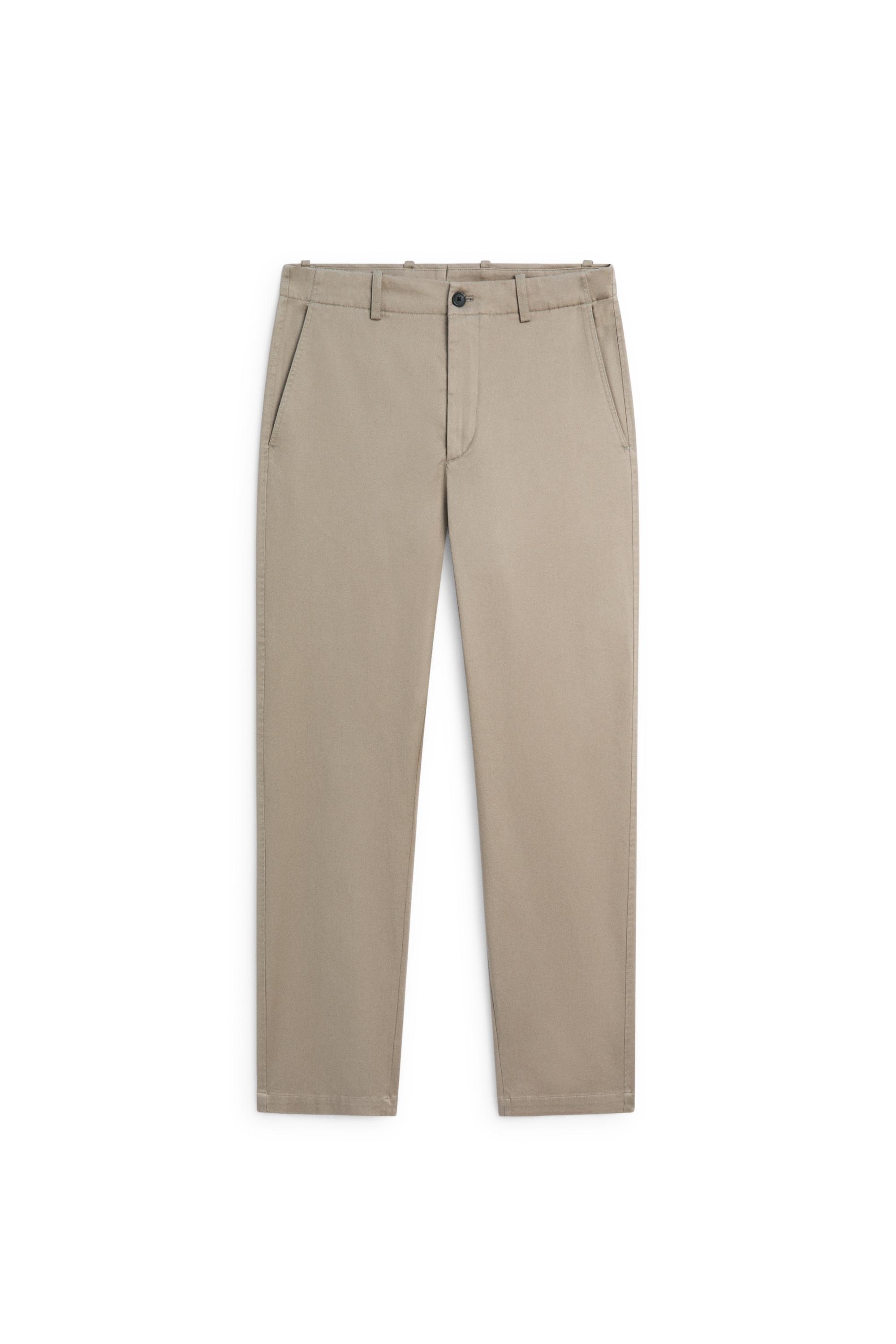 Cotton blend straight-leg pants — MINK