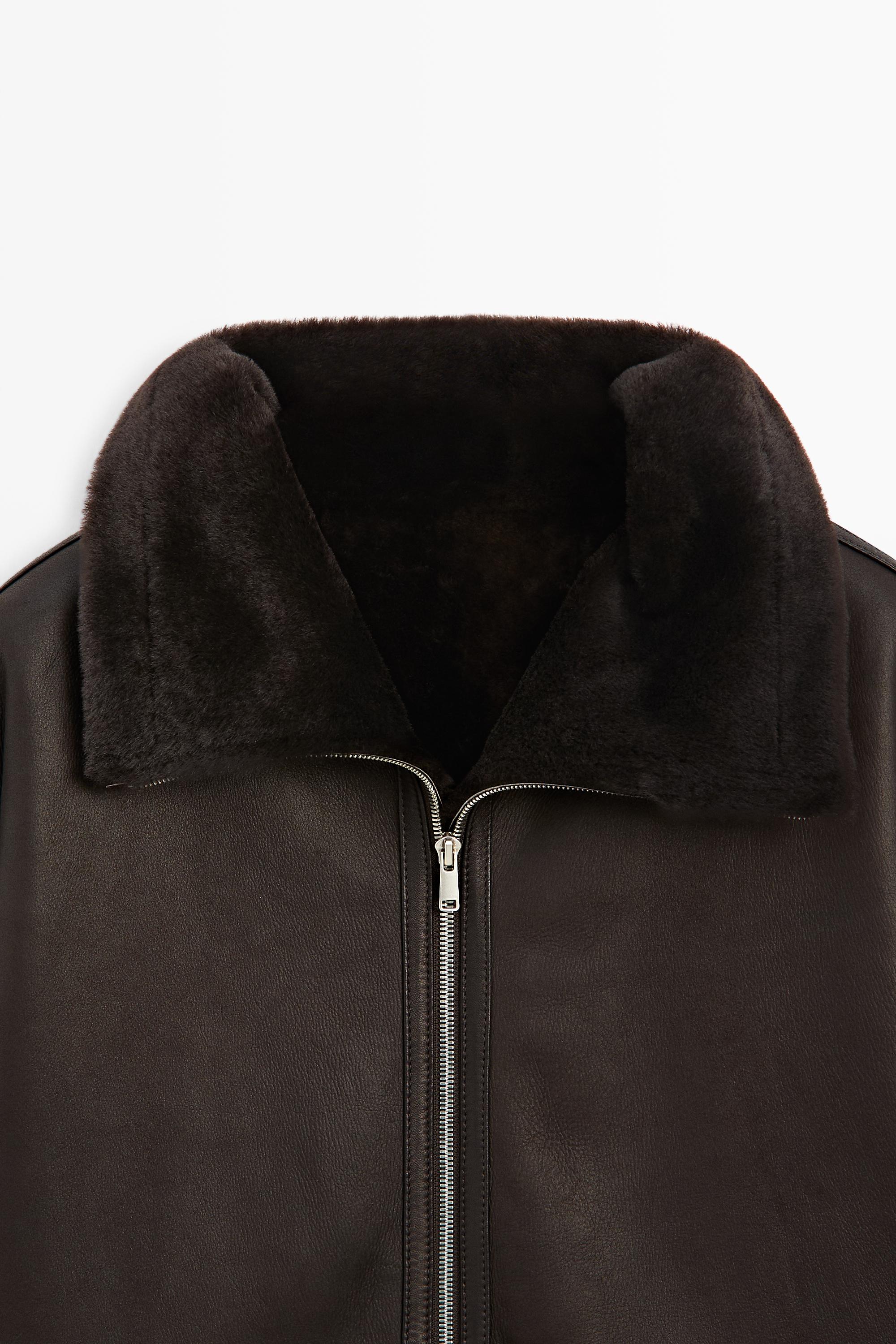 Double-faced lambskin fur coat — BROWN