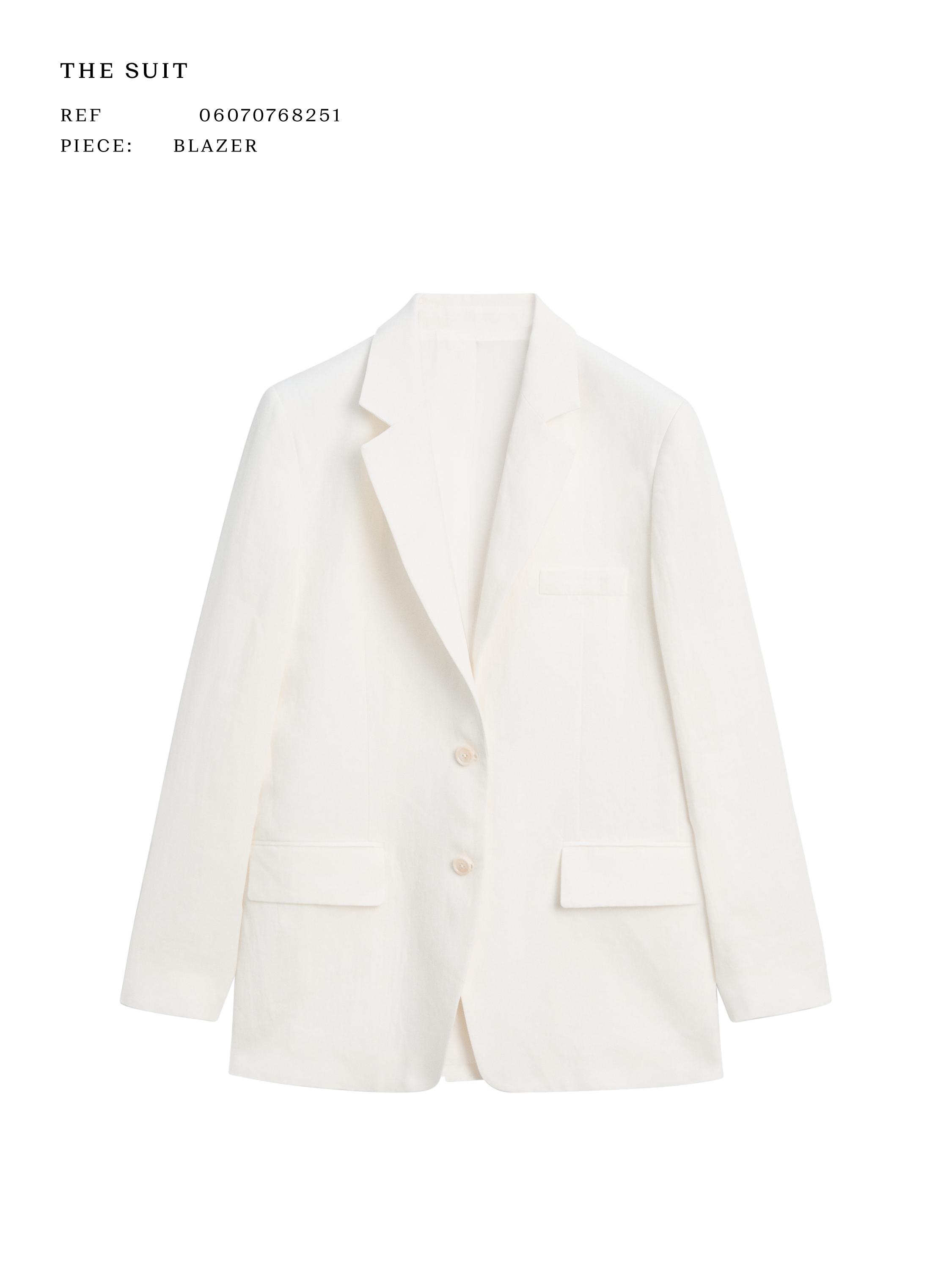 100% linen suit blazer — Off white