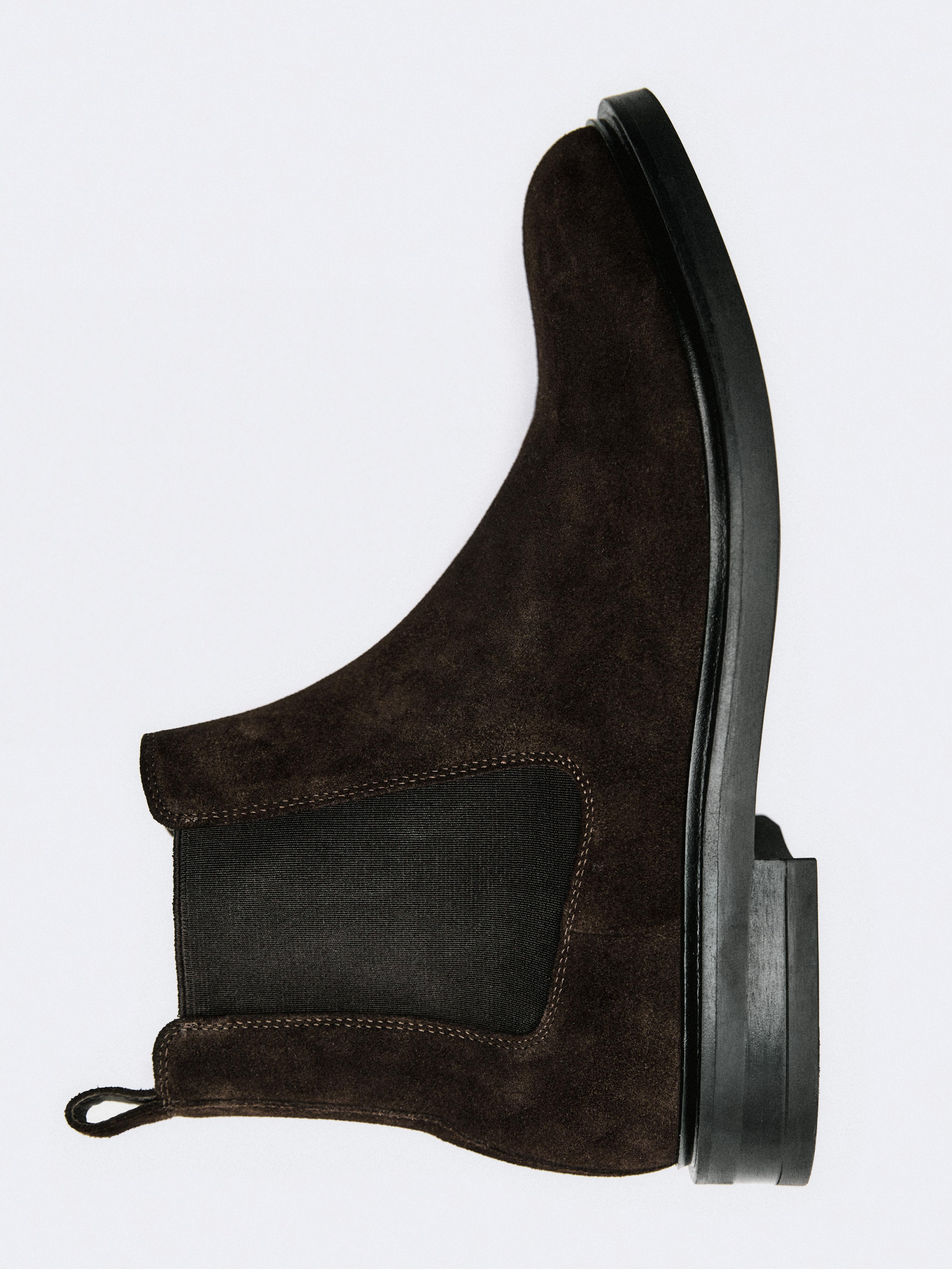 Split suede chelsea ankle boots