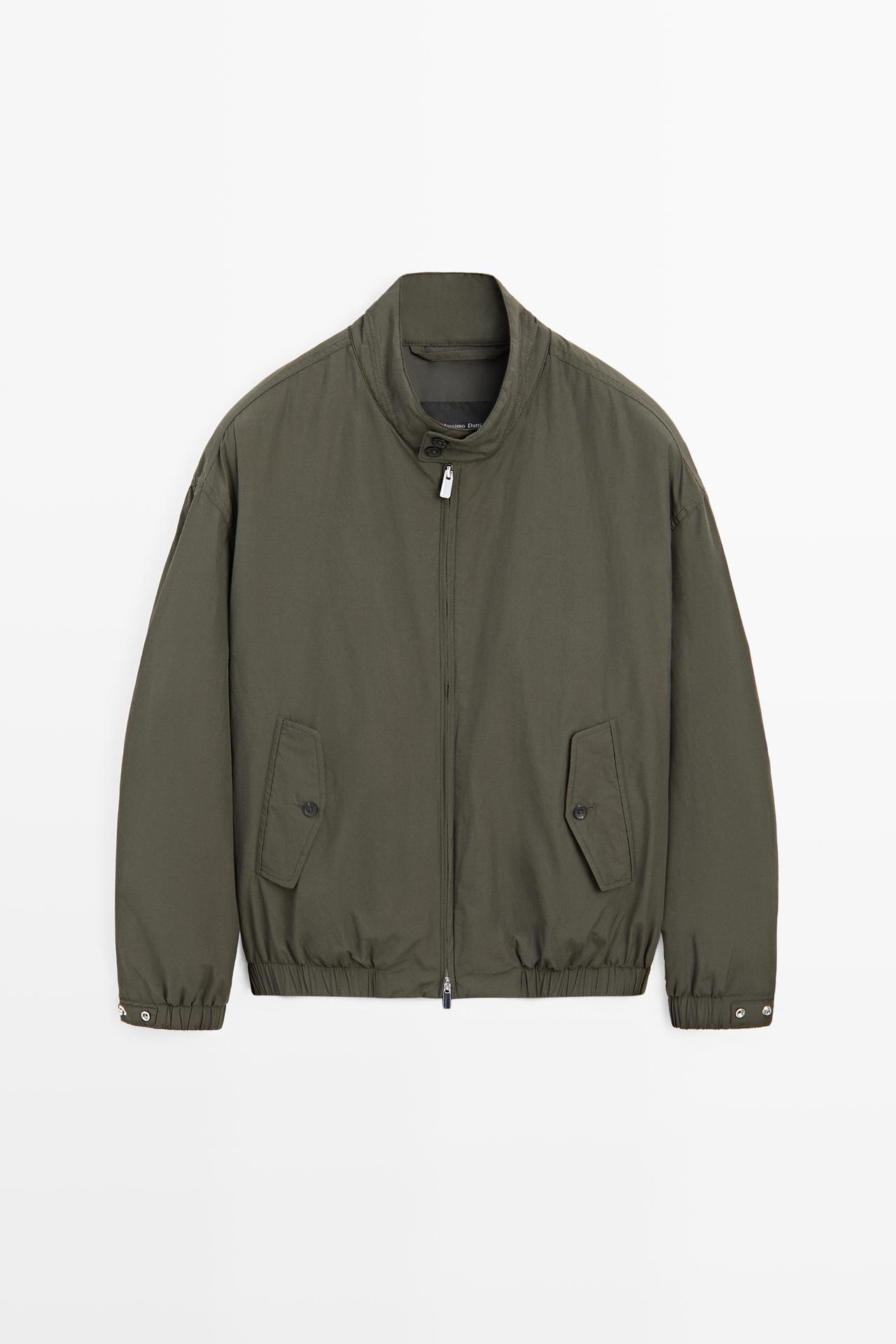 Technical boxy fit bomber jacket — DARK GREY
