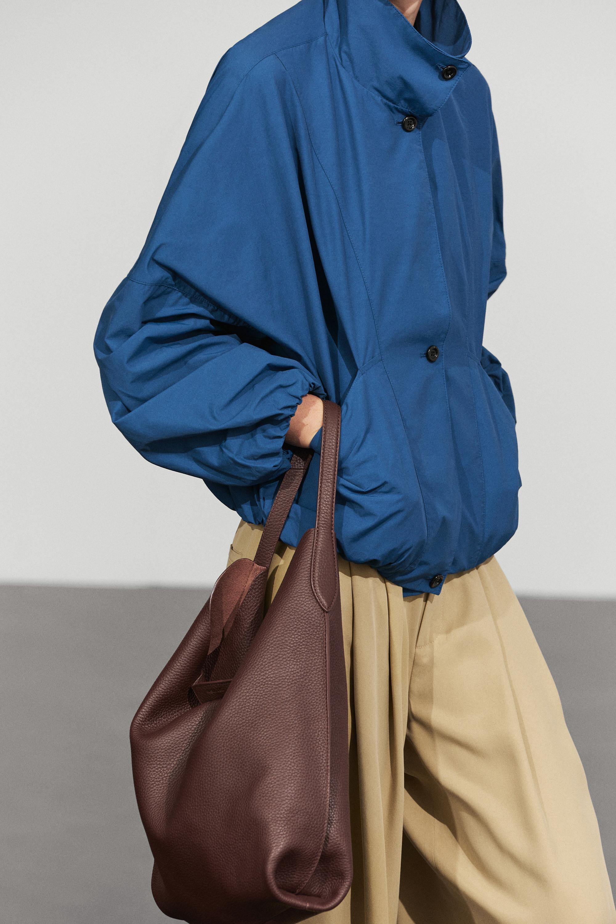Technical puff bomber jacket — BLUE