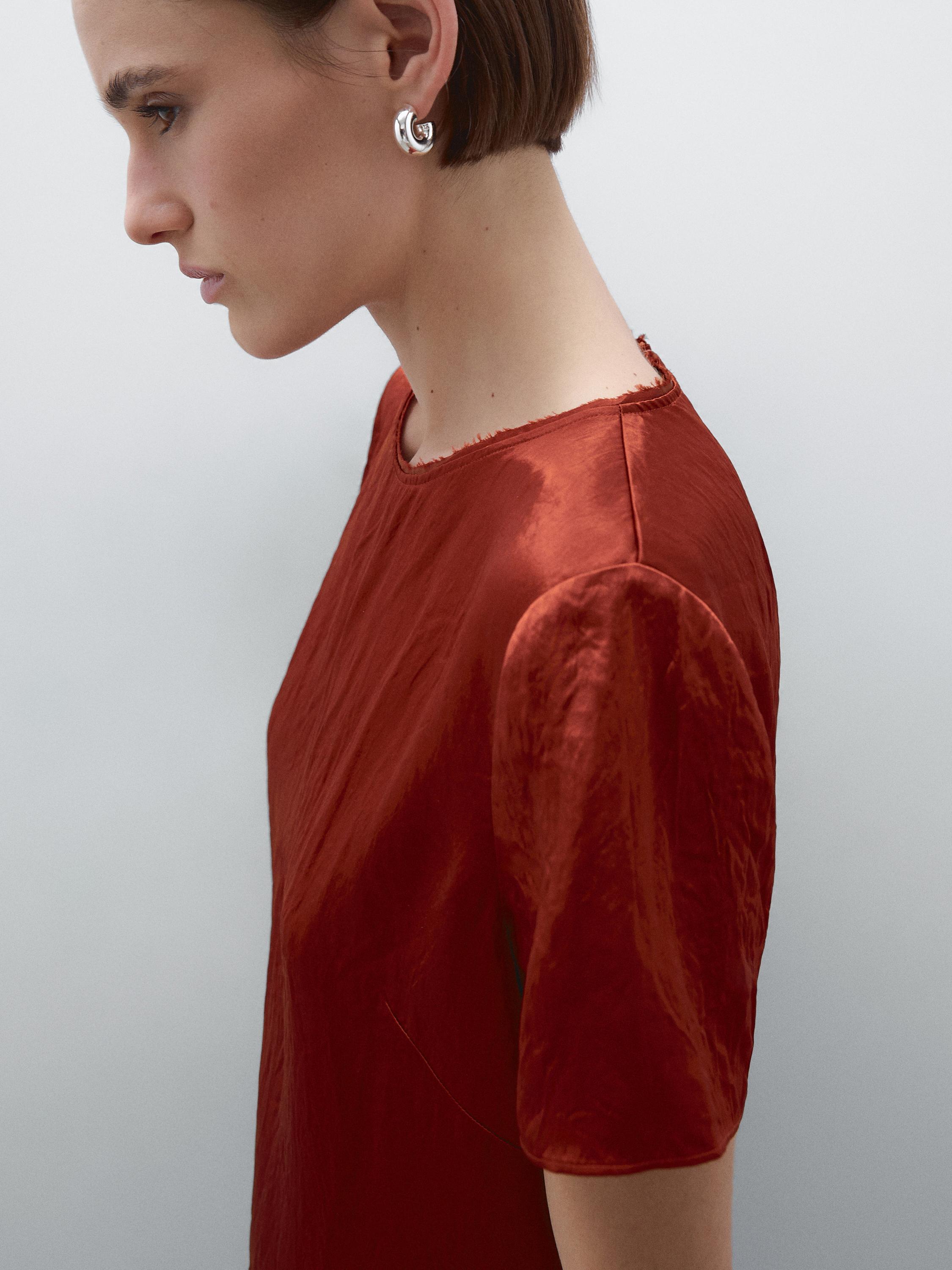 【Massimo Dutti】Flowing satin midi dress Flowing satin midi dress - Studio · Rose · Smart / Dresses
