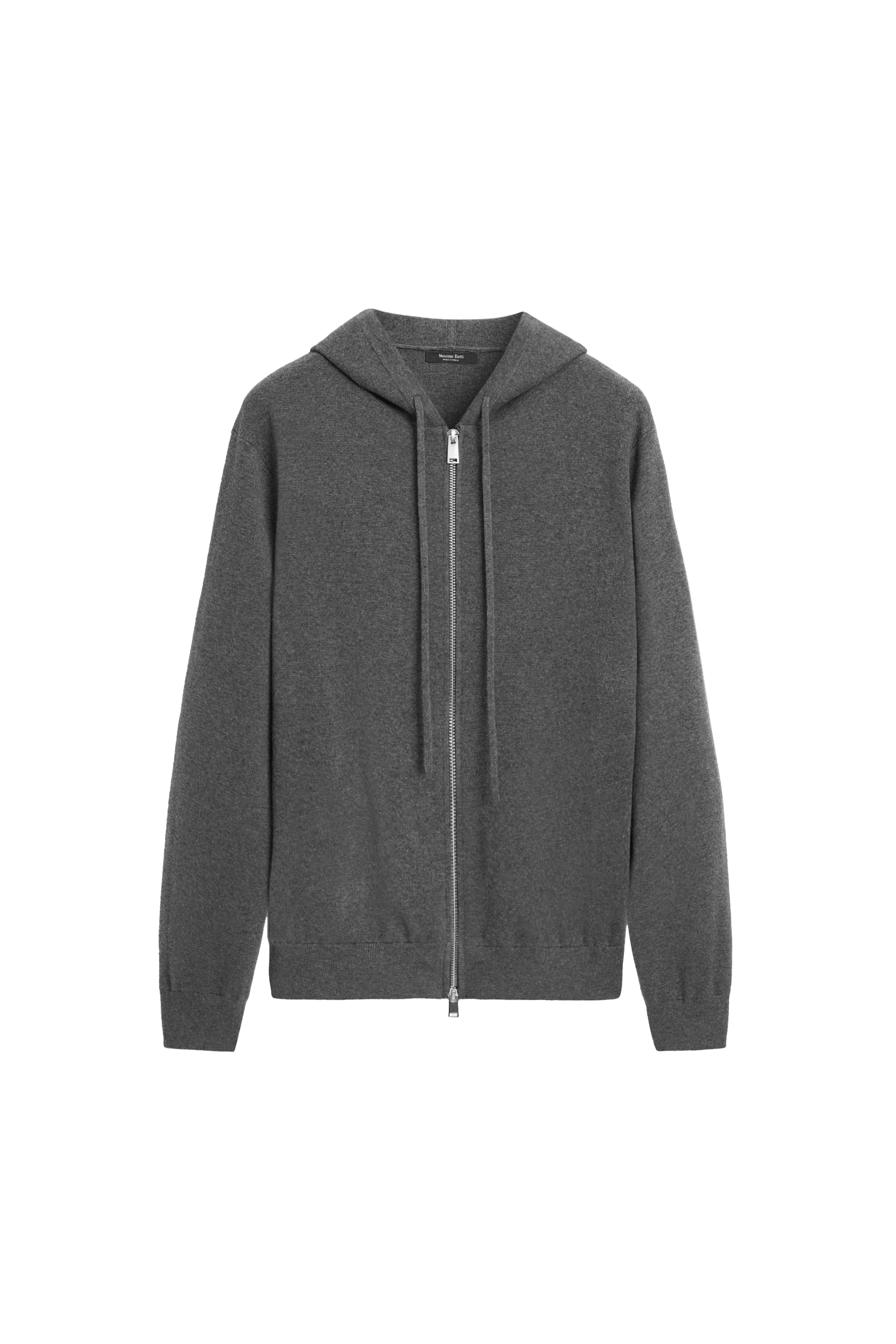 Massimo Dutti Pamuklu kapüşonlu triko hırka görsel 6