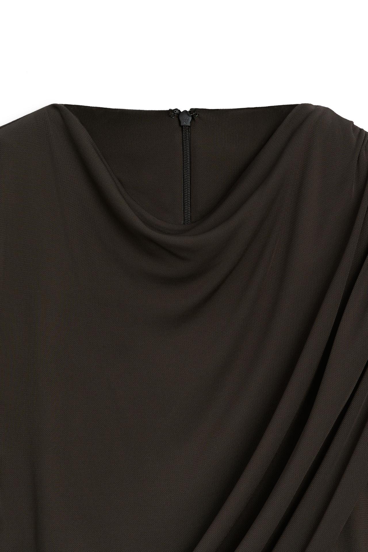 Draped long sleeve top - LIMITED EDITION — BROWN