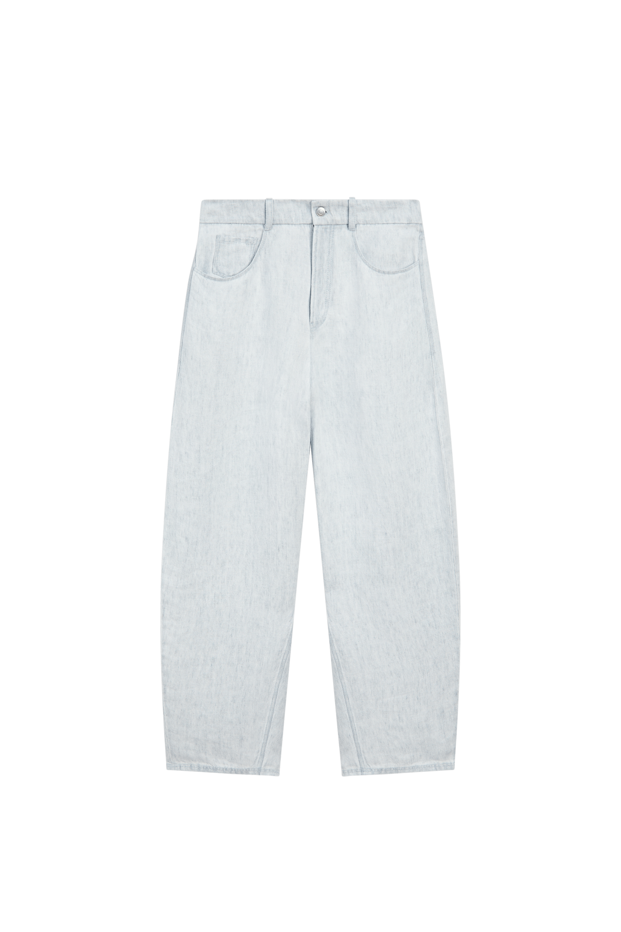 Massimo Dutti %100 keten barrel fit pantolon - STUDIO görsel 7