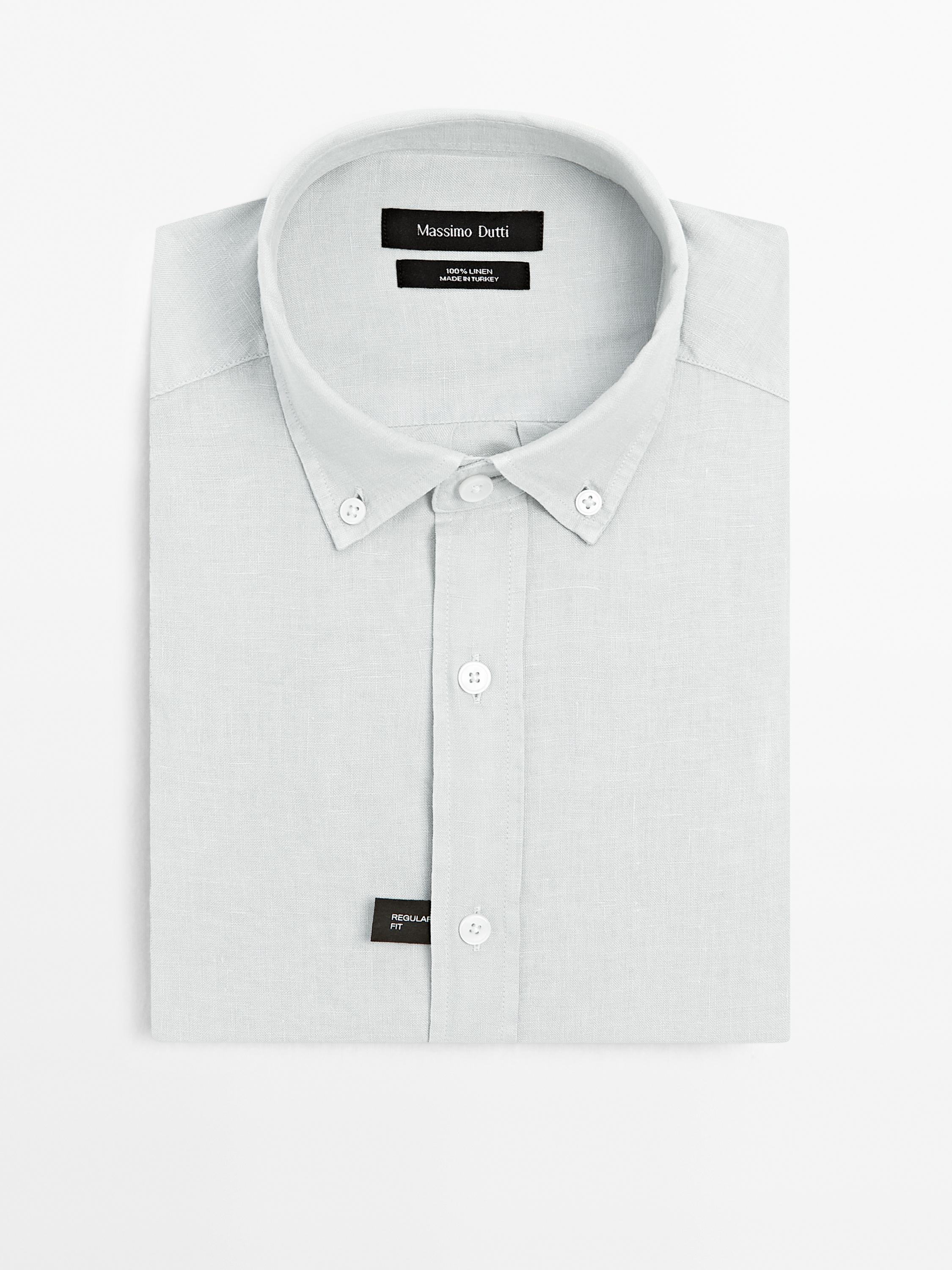 100% linen regular fit shirt