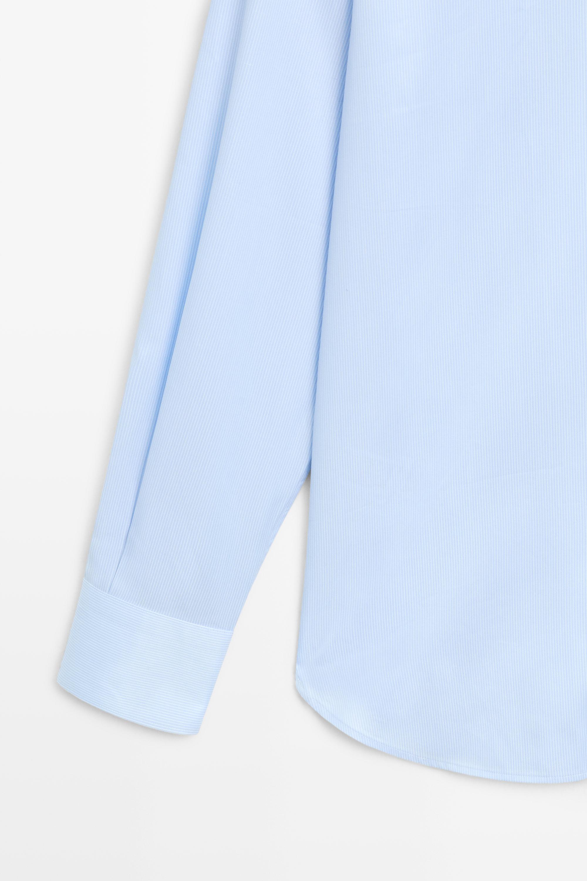 100% cotton striped shirt — SKY BLUE