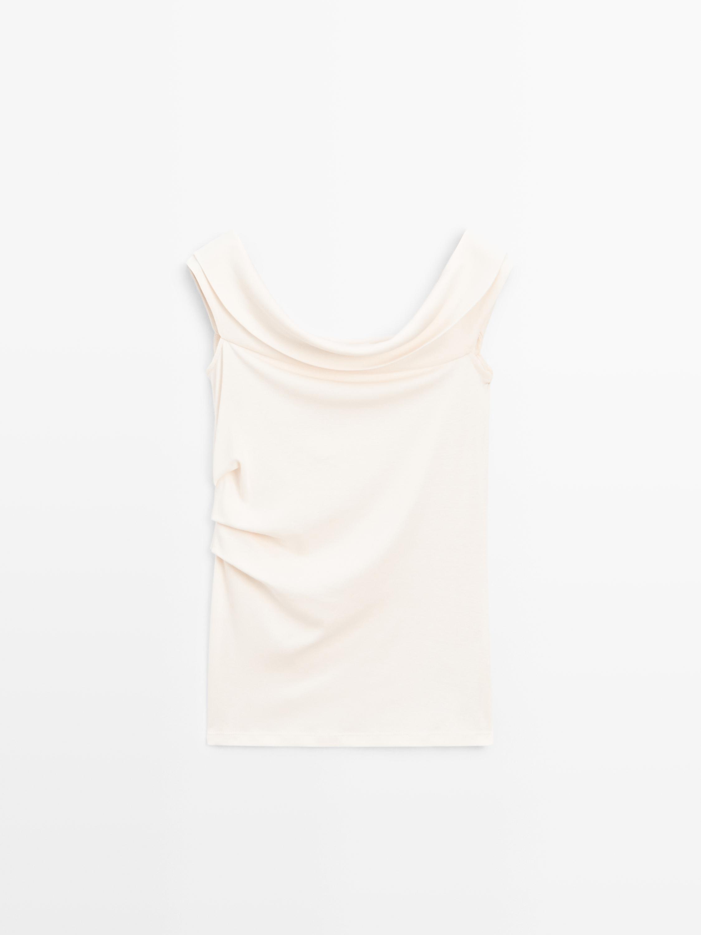 Draped top with knot detail