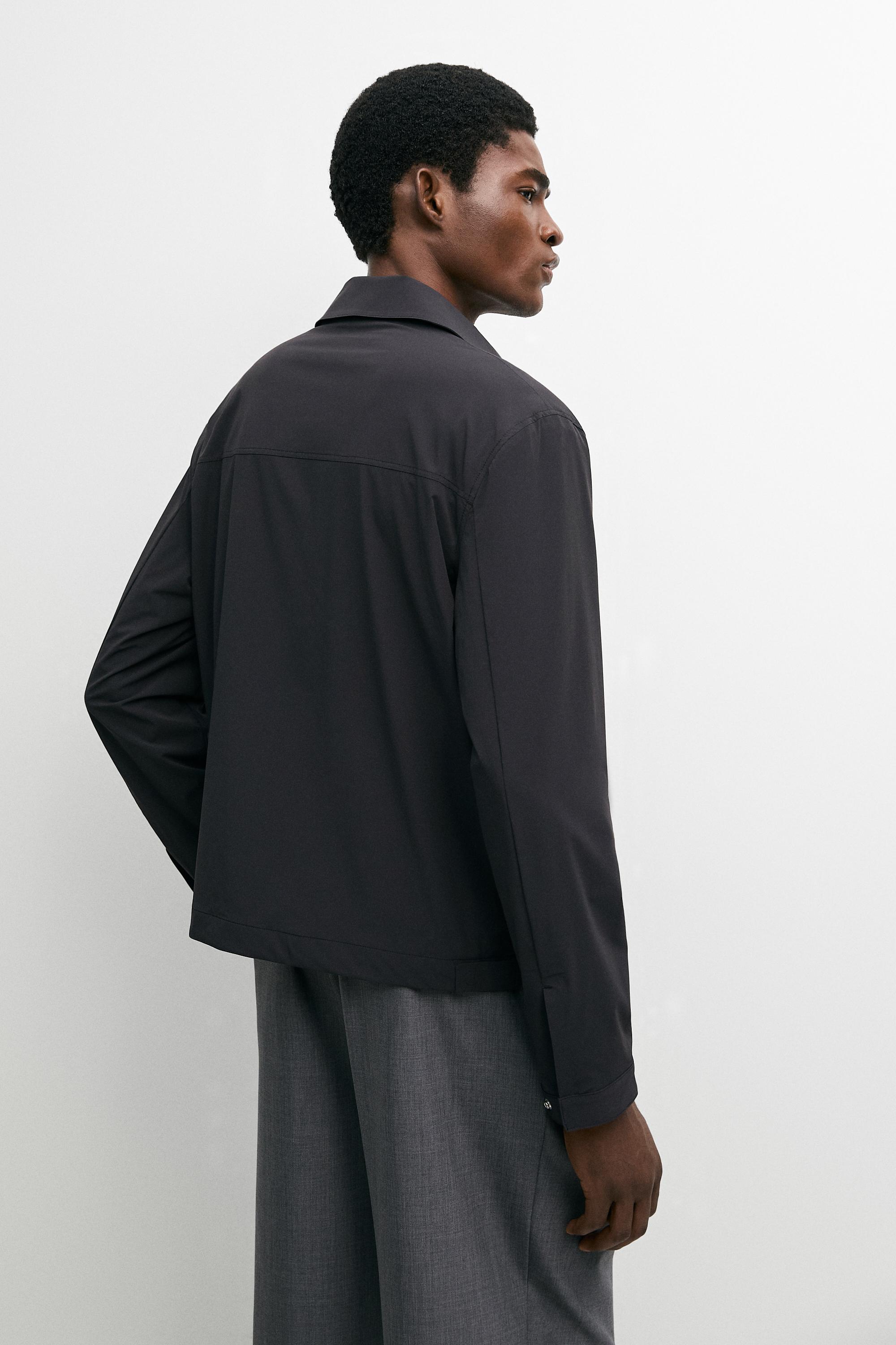 Lightweight short jacket — NAVY BLUE
