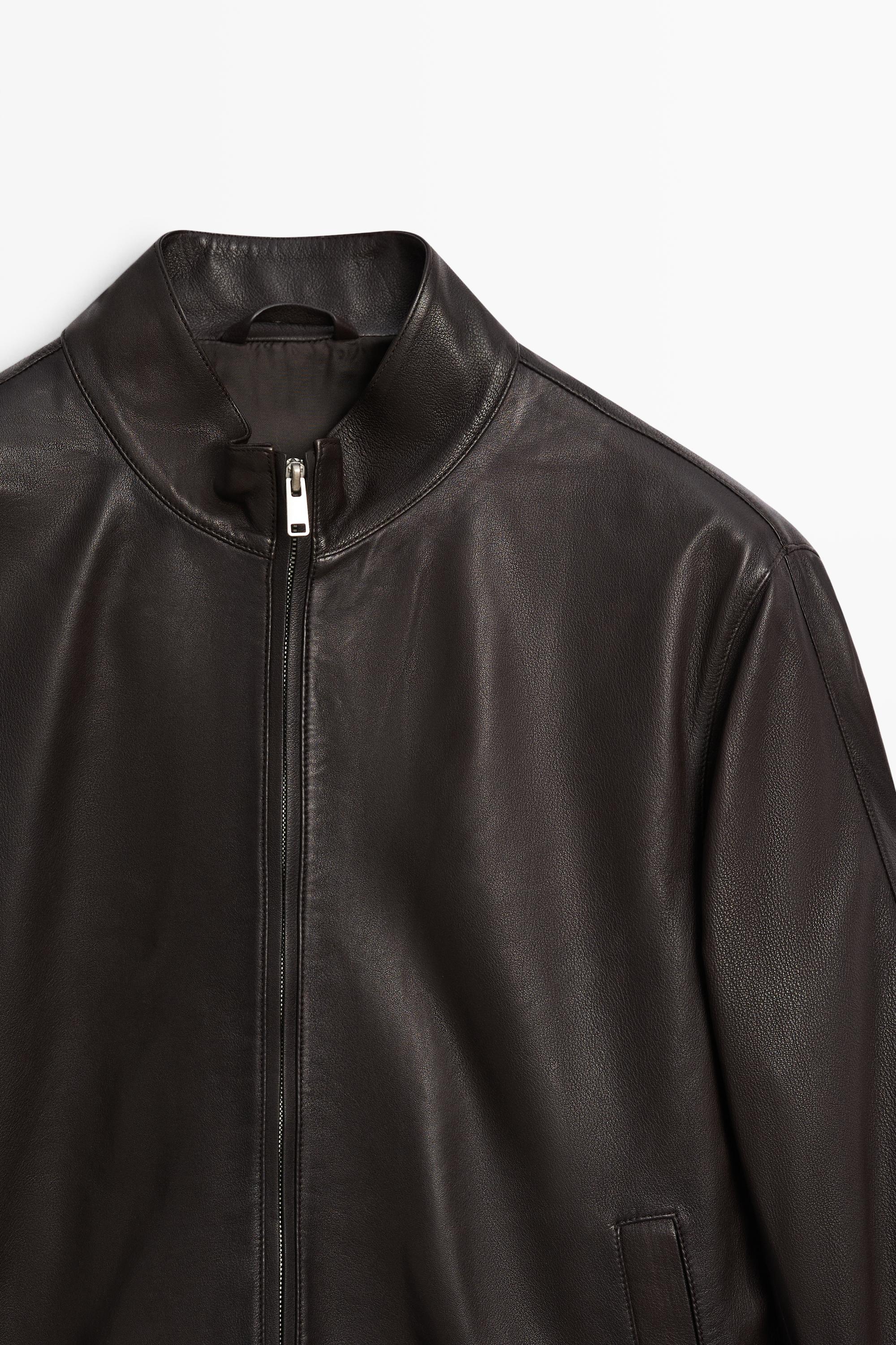 Nappa leather jacket — BROWN