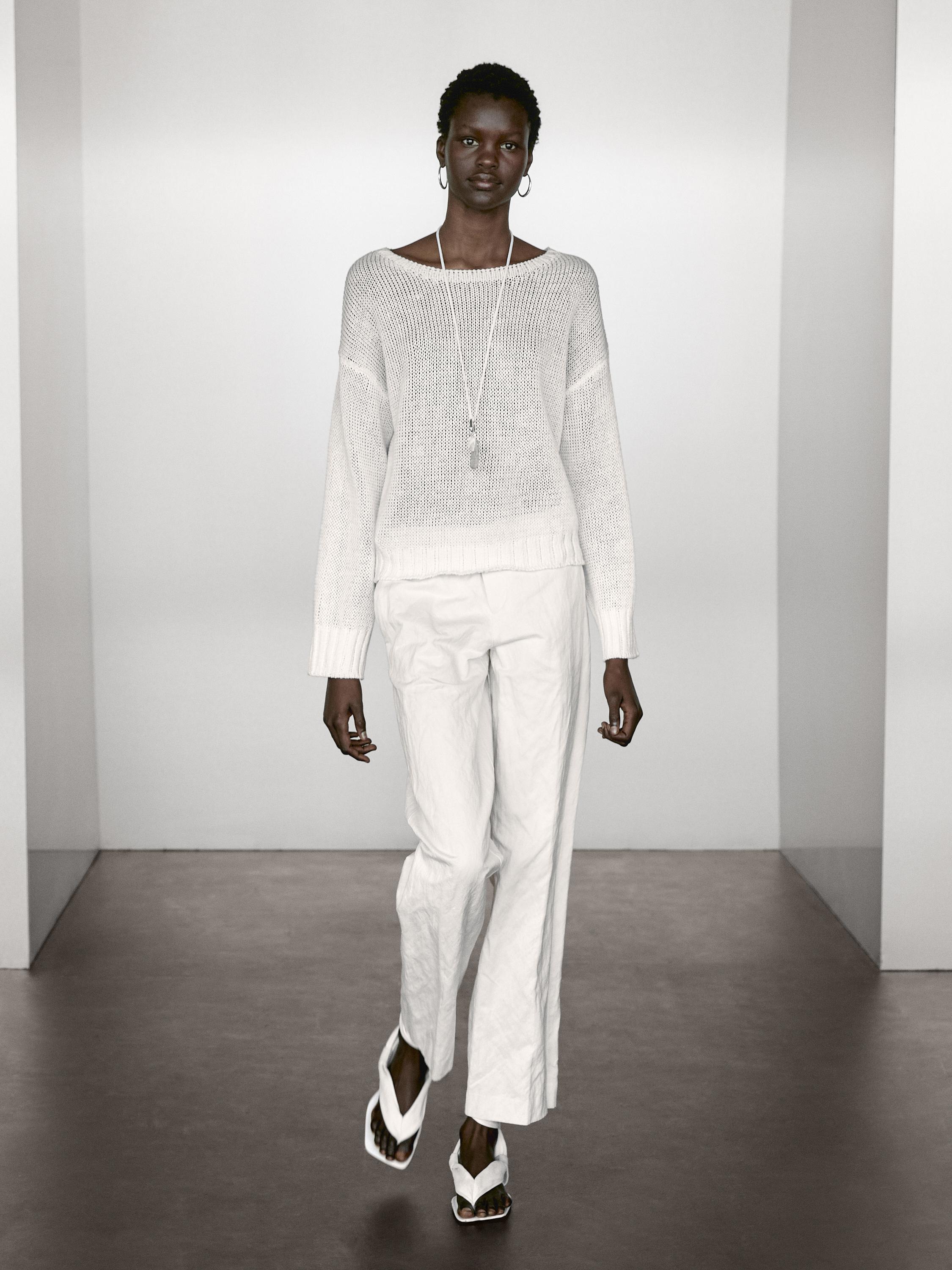 Pull en maille 100 % lin