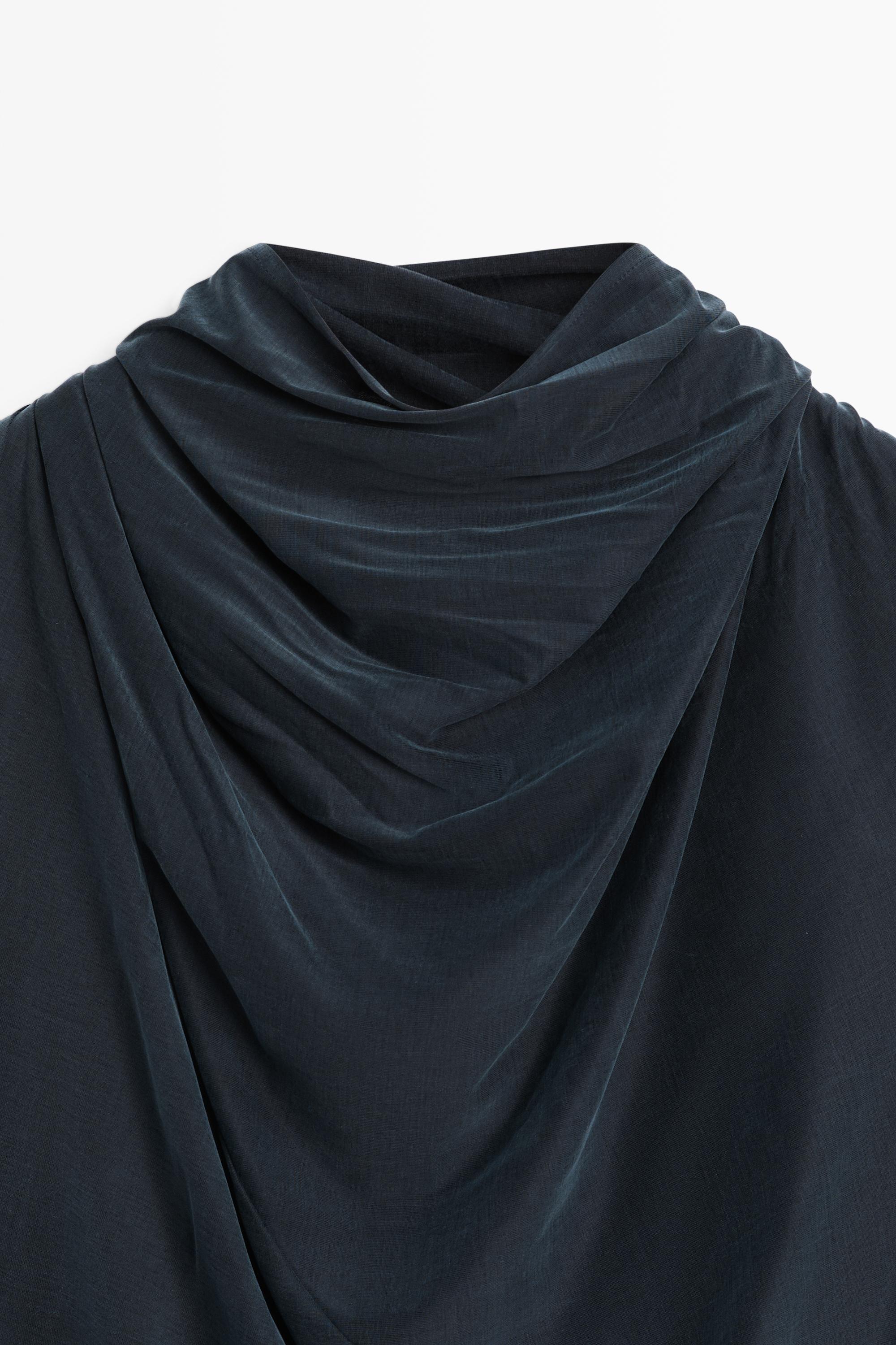 Draped back-tie top - STUDIO — BLUE