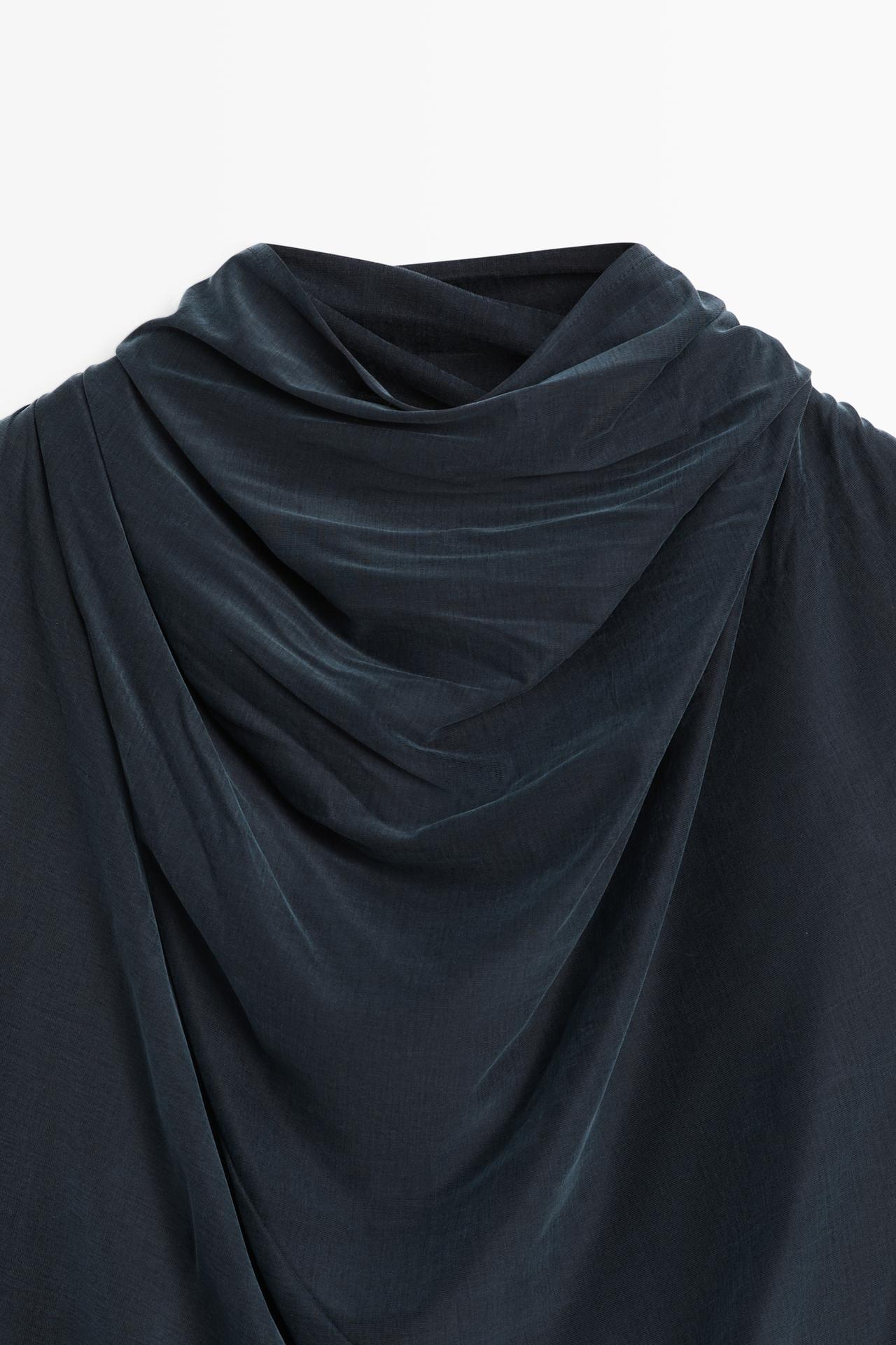 Draped back-tie top - STUDIO — BLUE