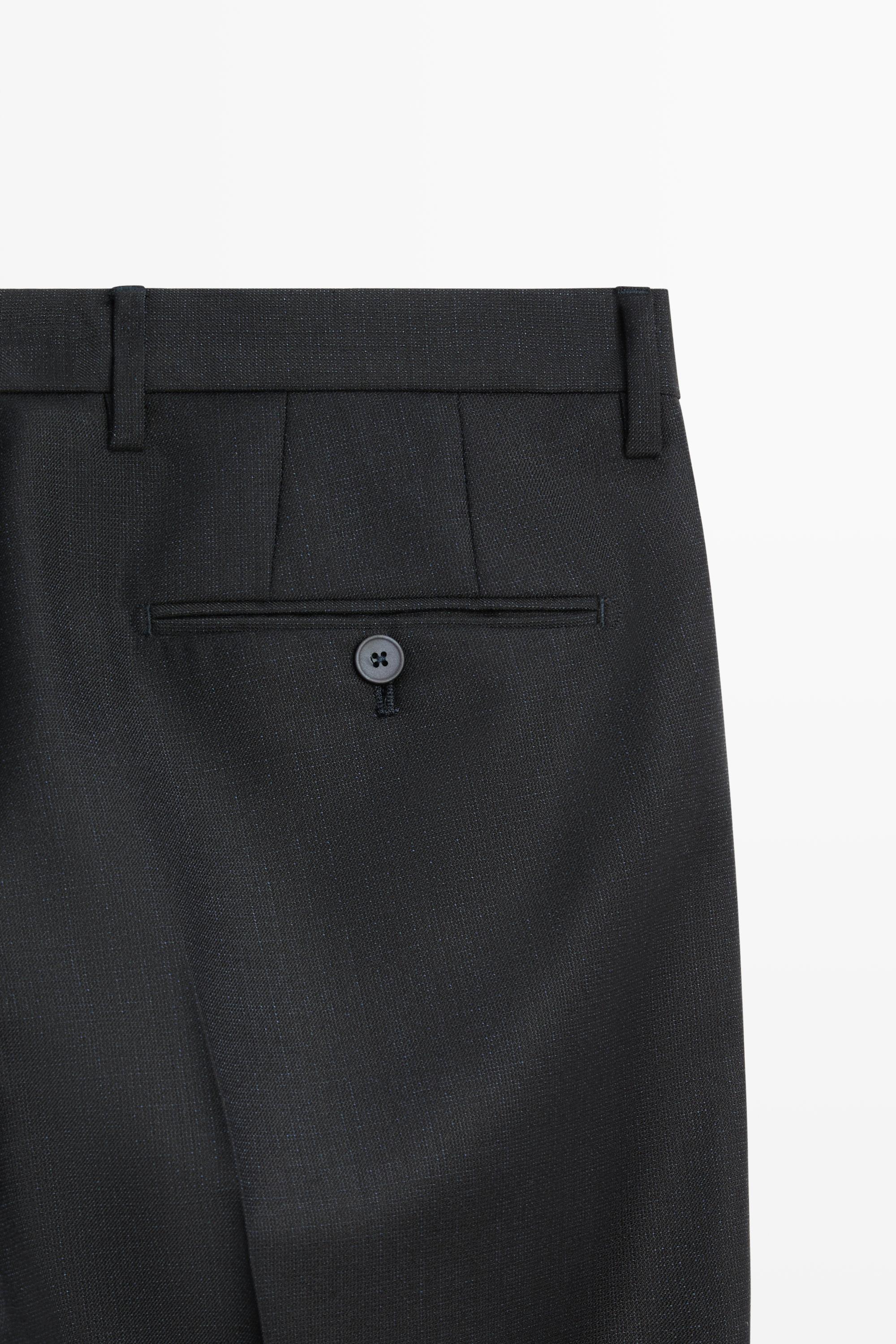 100% wool suit pants — NAVY BLUE