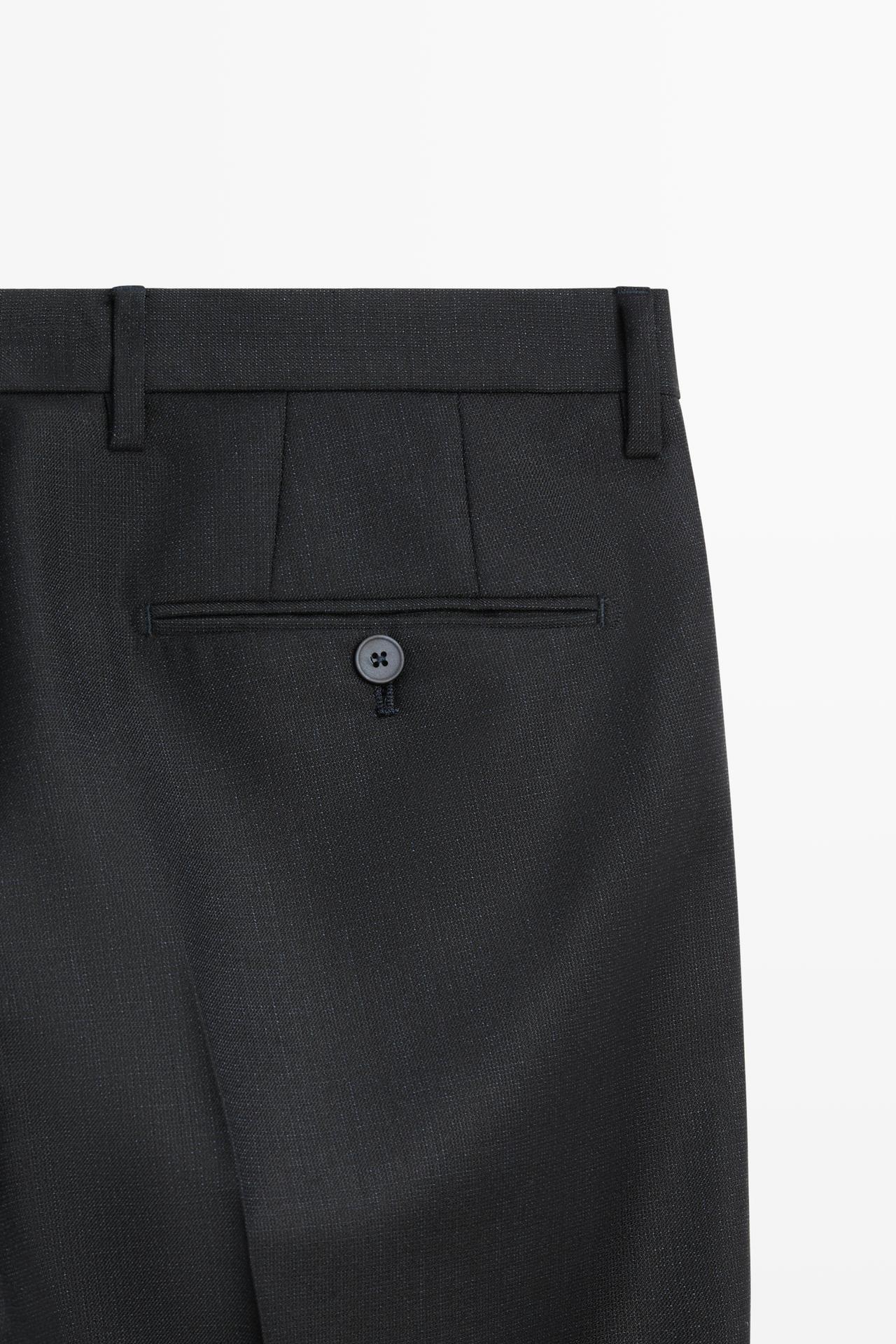 100% wool suit pants — NAVY BLUE