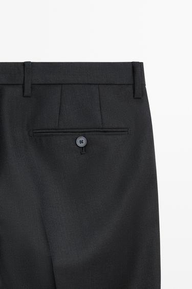 100% wool suit pants — NAVY BLUE 7