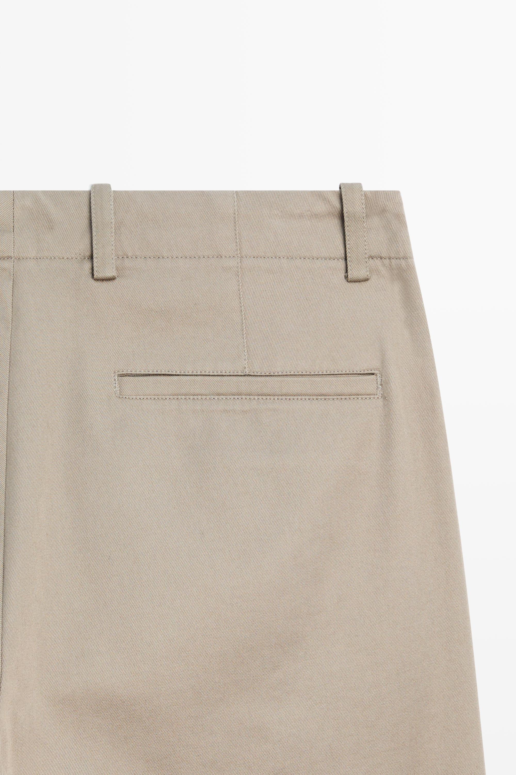 Cotton blend straight-leg pants — MINK