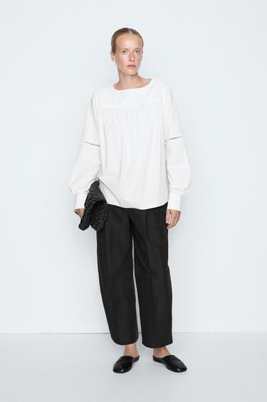 100% Cotton Puffed Sleeve Blouse - STUDIO — Off white 1