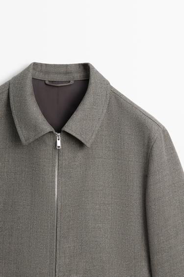 100% wool structured jacket — Greyish green 4