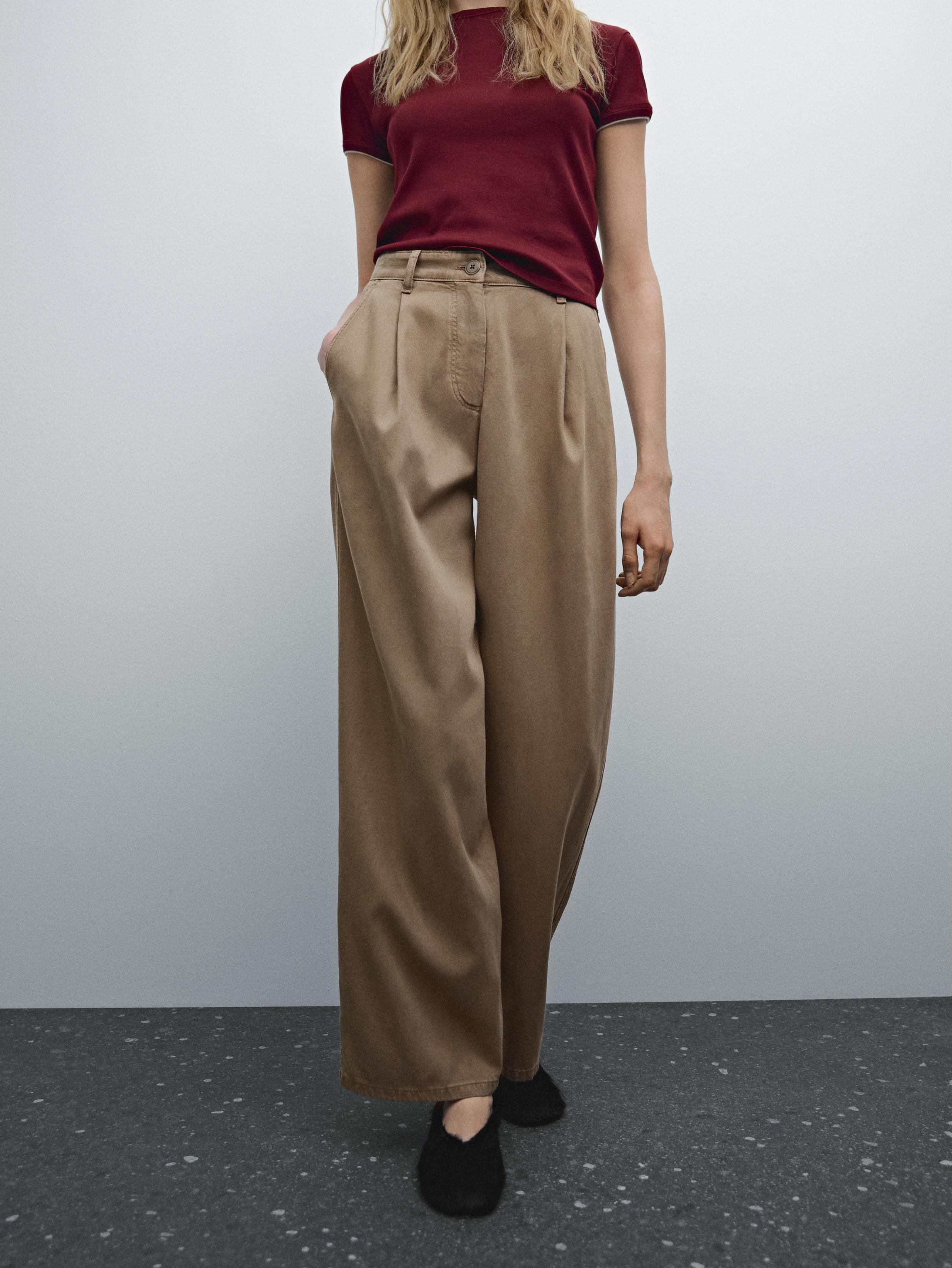 Pantalón fluido con algodón