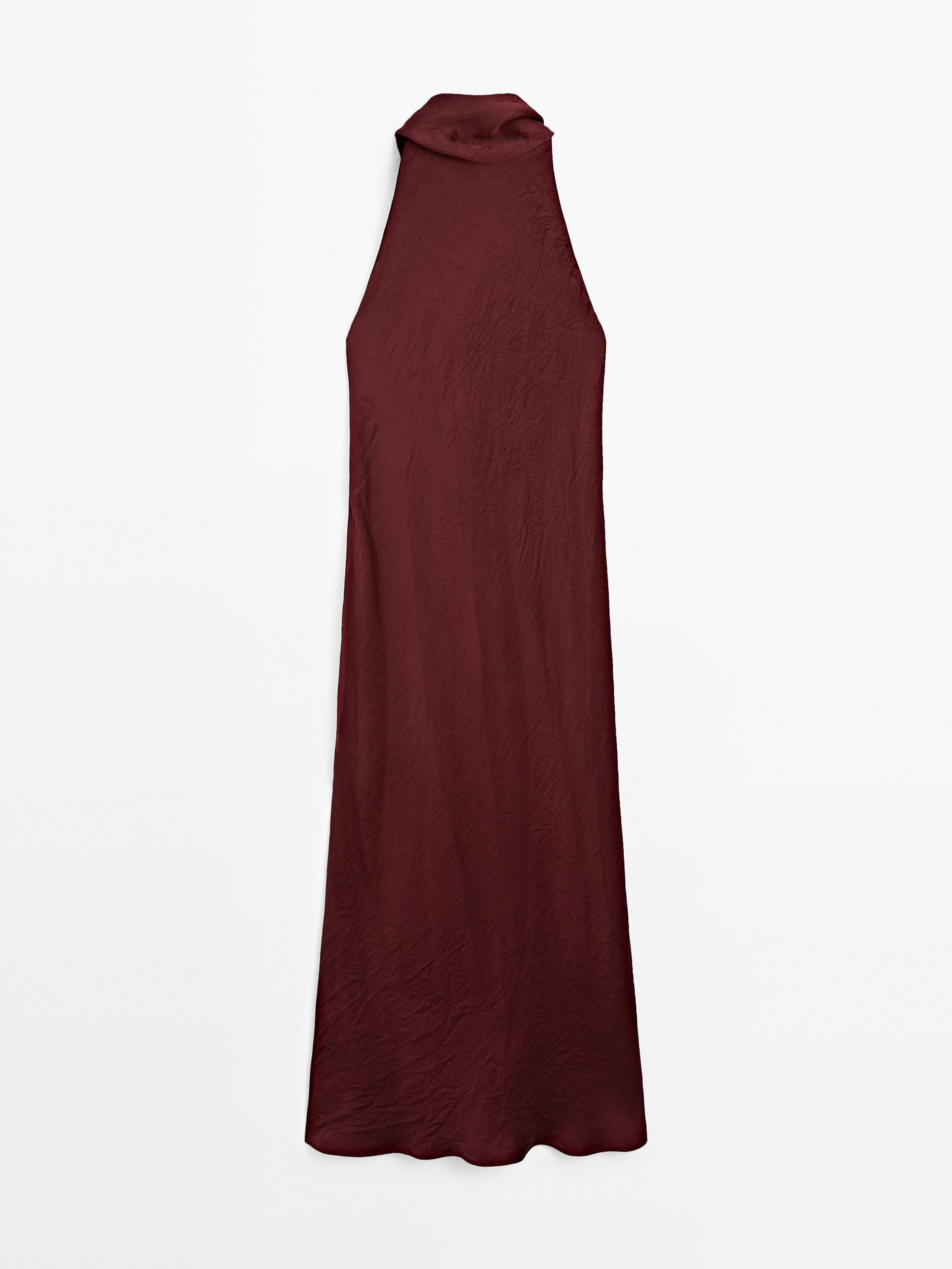 Długa sukienka z dekoltem halter − STUDIO