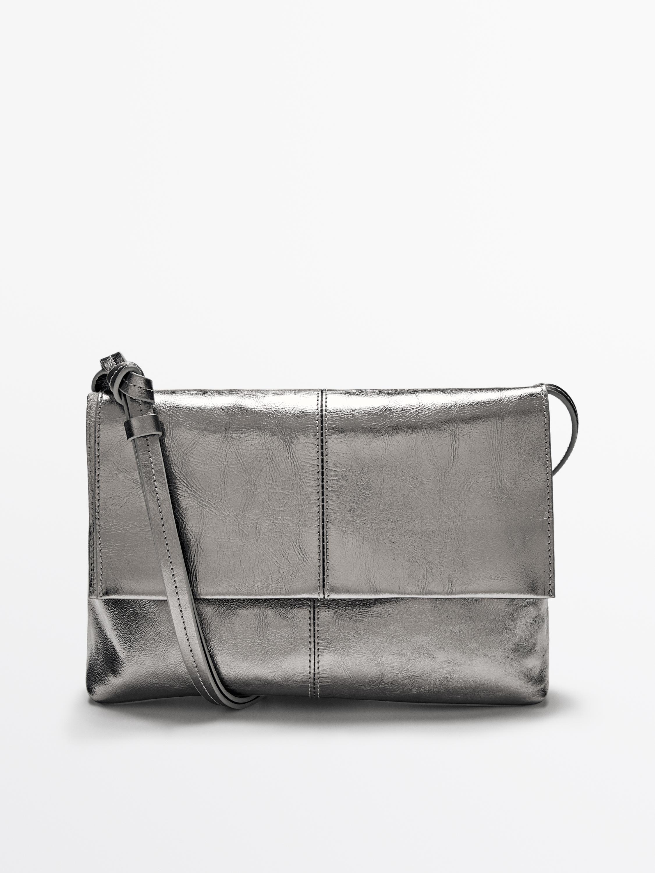 Crackled nappa mini flap bag